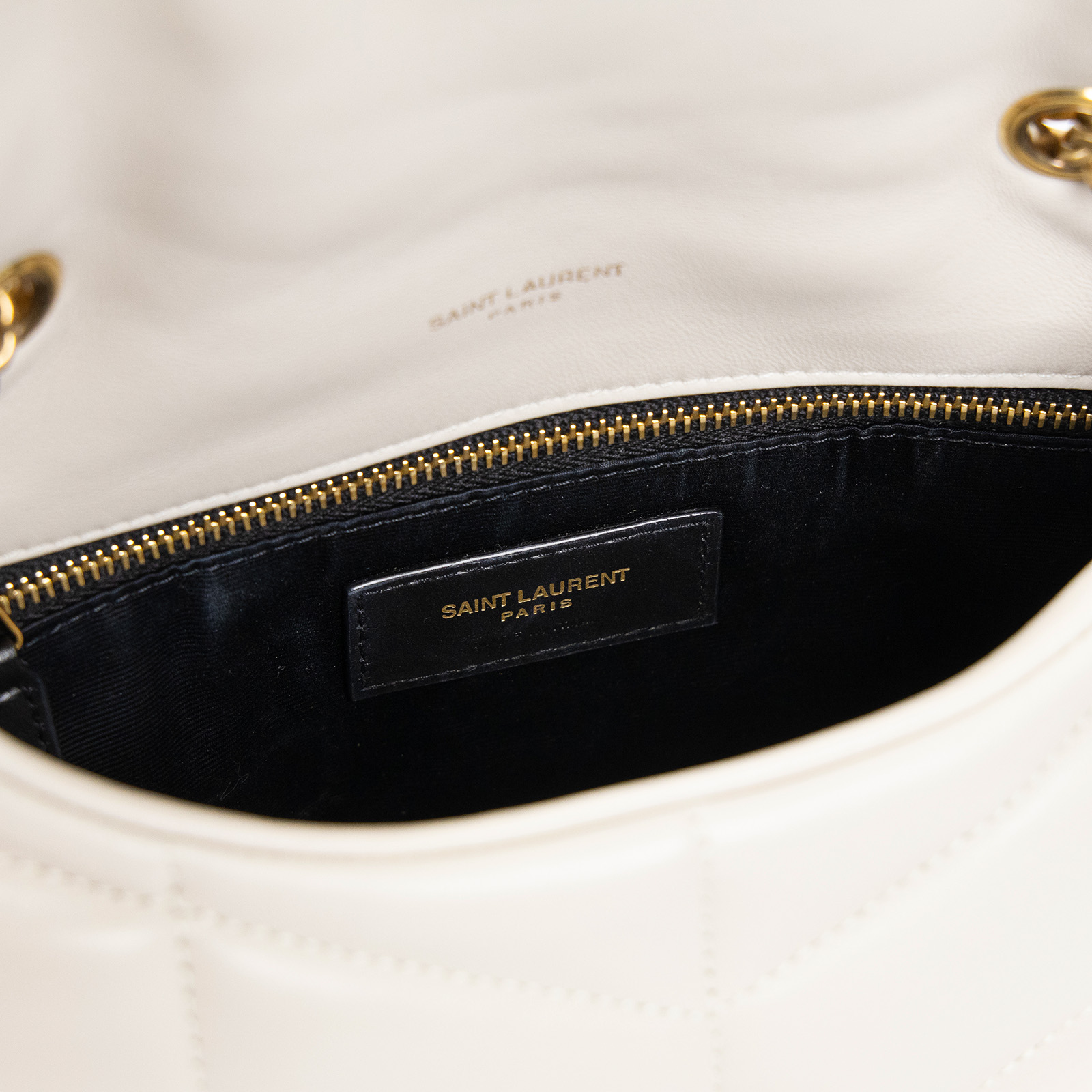 聖羅蘭 YSL SAINT LAURENT Puffer 絎縫 亮面粒面皮革 TOY 手袋 肩背包 金色五金 759337AAC9A  原廠盒子/防塵袋/購買證明正本