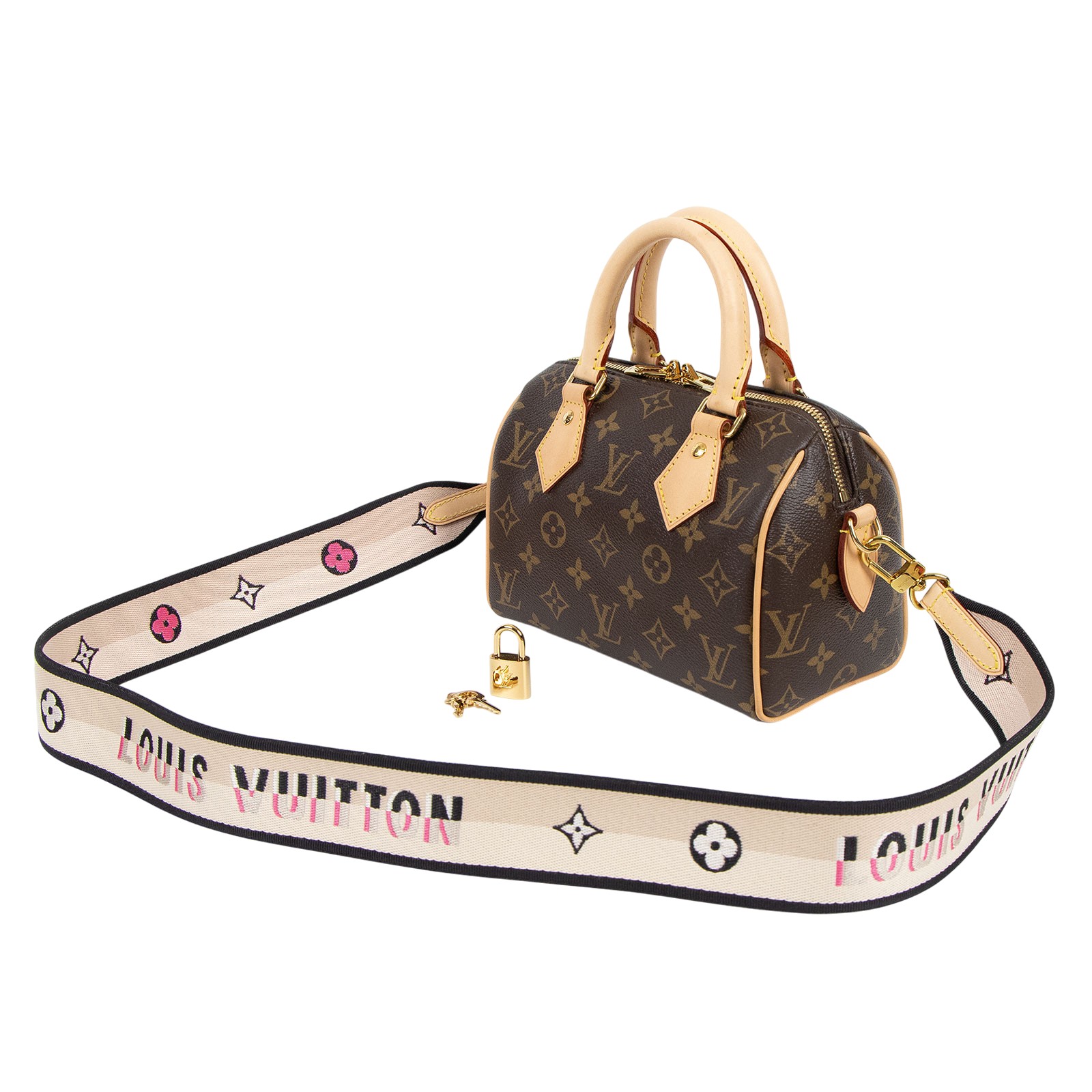 路易威登 LOUIS VUITTON Speedy 20 黑色揹帶 肩背 波士頓包 M45957 晶片款  防塵袋/原廠盒子/STARP/鎖組/日本收據