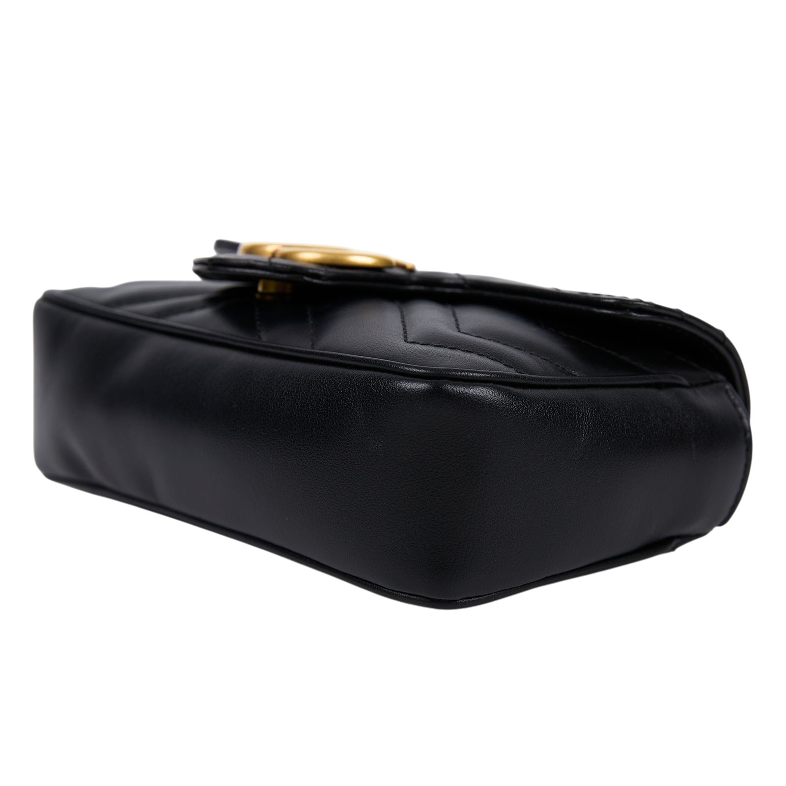 古馳 GUCCI GG Mormont 絎縫 超迷你袋 476433 DTDCT 黑MARMONT MINI 原廠盒子/防塵袋