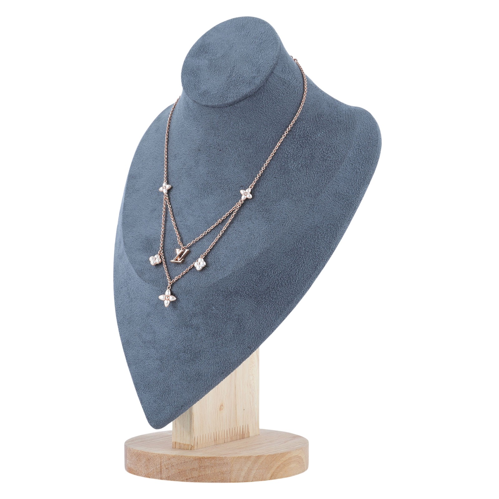 路易威登 LOUIS VUITTON Floragram 項鍊 老花 Monogram 雙層 玫瑰金 M02986  原廠盒子/防塵袋