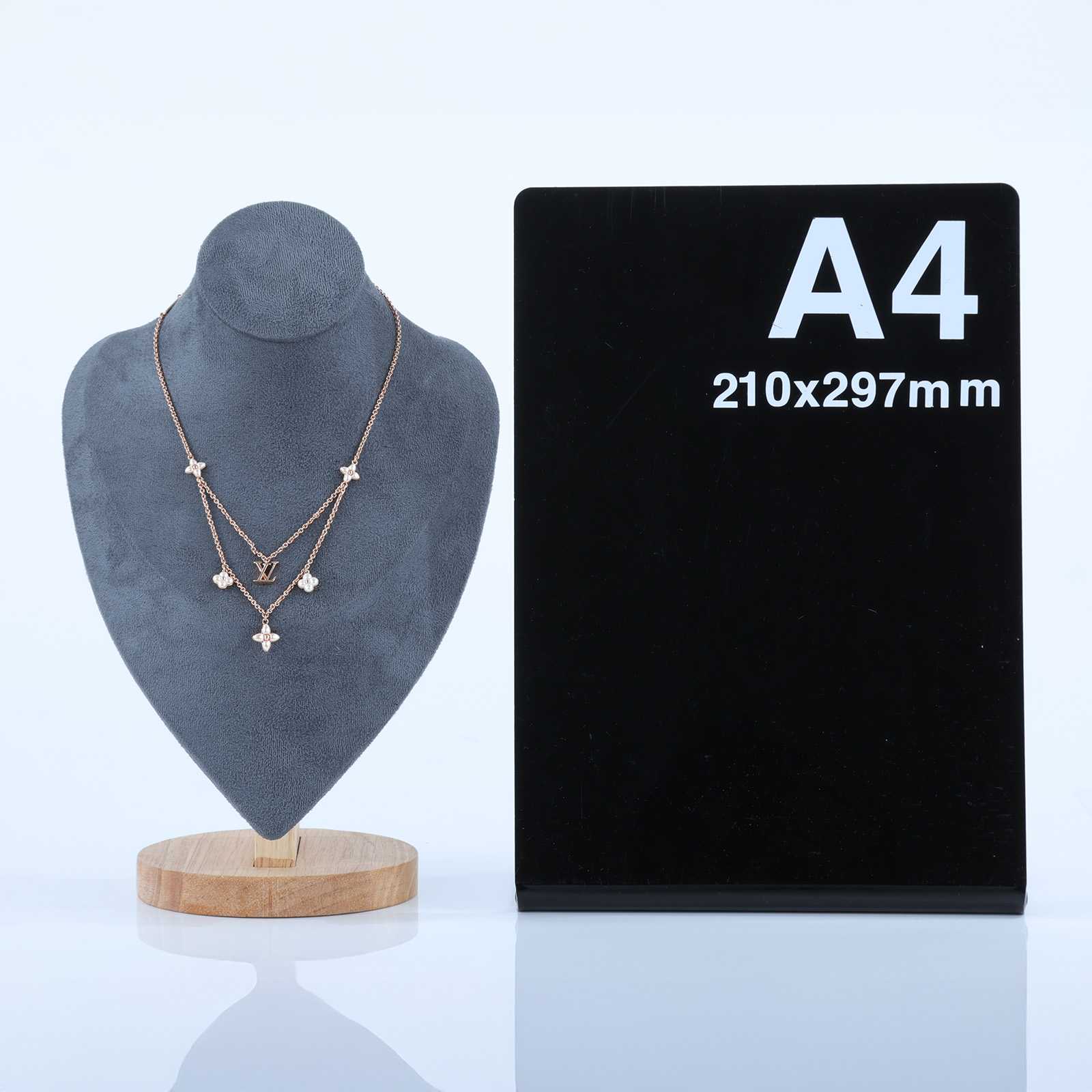 路易威登 LOUIS VUITTON Floragram 項鍊 老花 Monogram 雙層 玫瑰金 M02986  原廠盒子/防塵袋