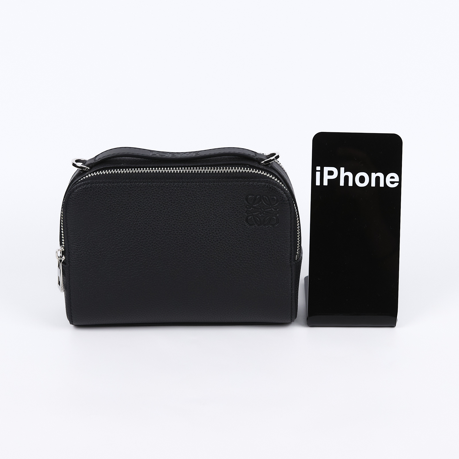 羅意威 LOEWE 迷你 斜背 相機包 C660R41X01 黑相機斜背包MINI 防塵袋/背帶