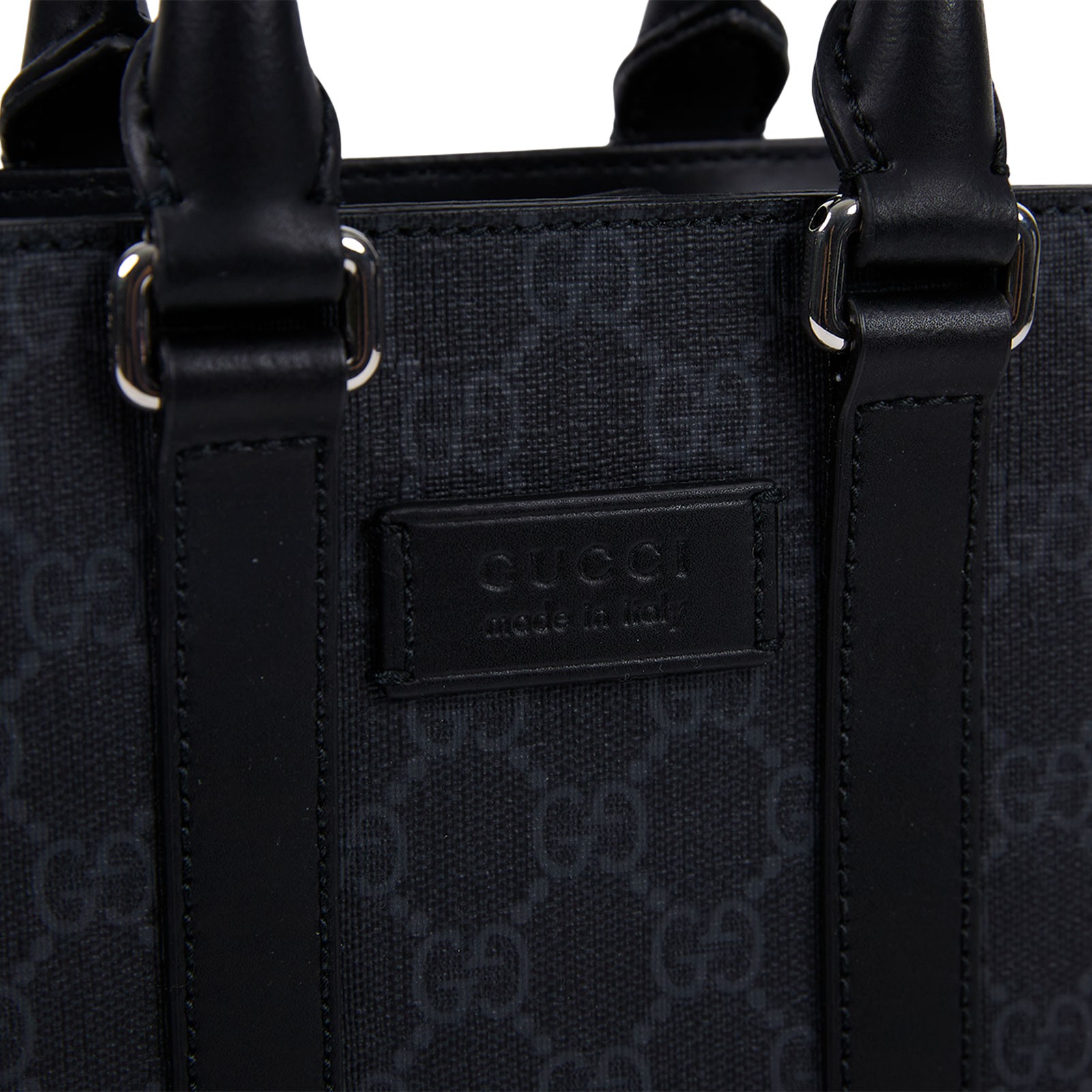 古馳 GUCCI GG 小型 托特包 691010 K5RLN 黑GG托特 MINI 防塵袋/背帶