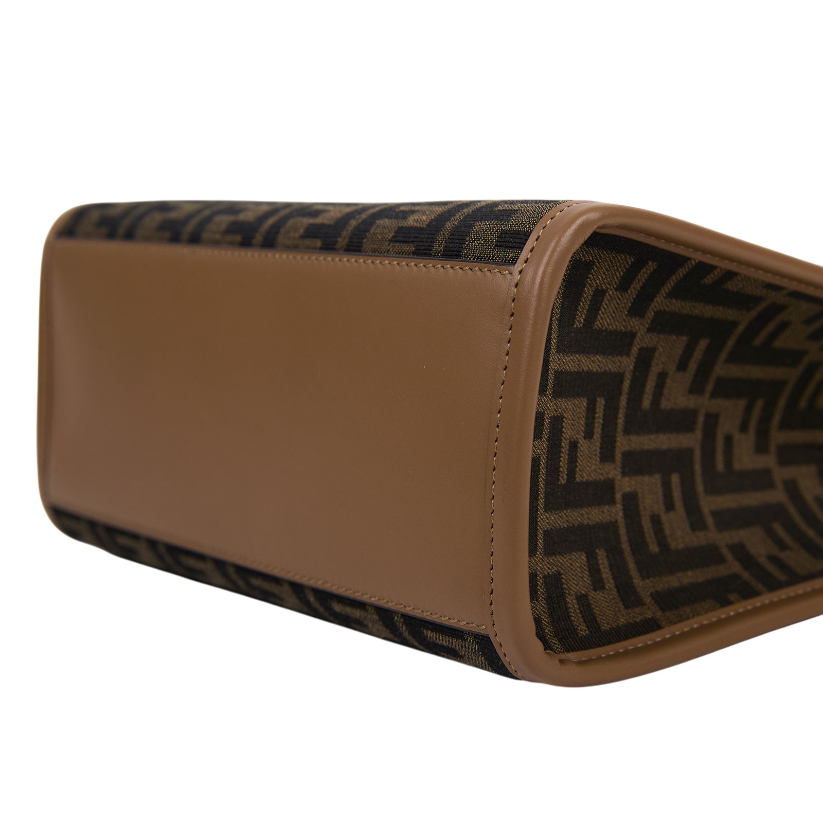 芬迪 FENDI Sunshine 小號托特包 8BH394ALVY 深棕FF帆布SUNSHINE 小型款 防塵袋/購買證明正本