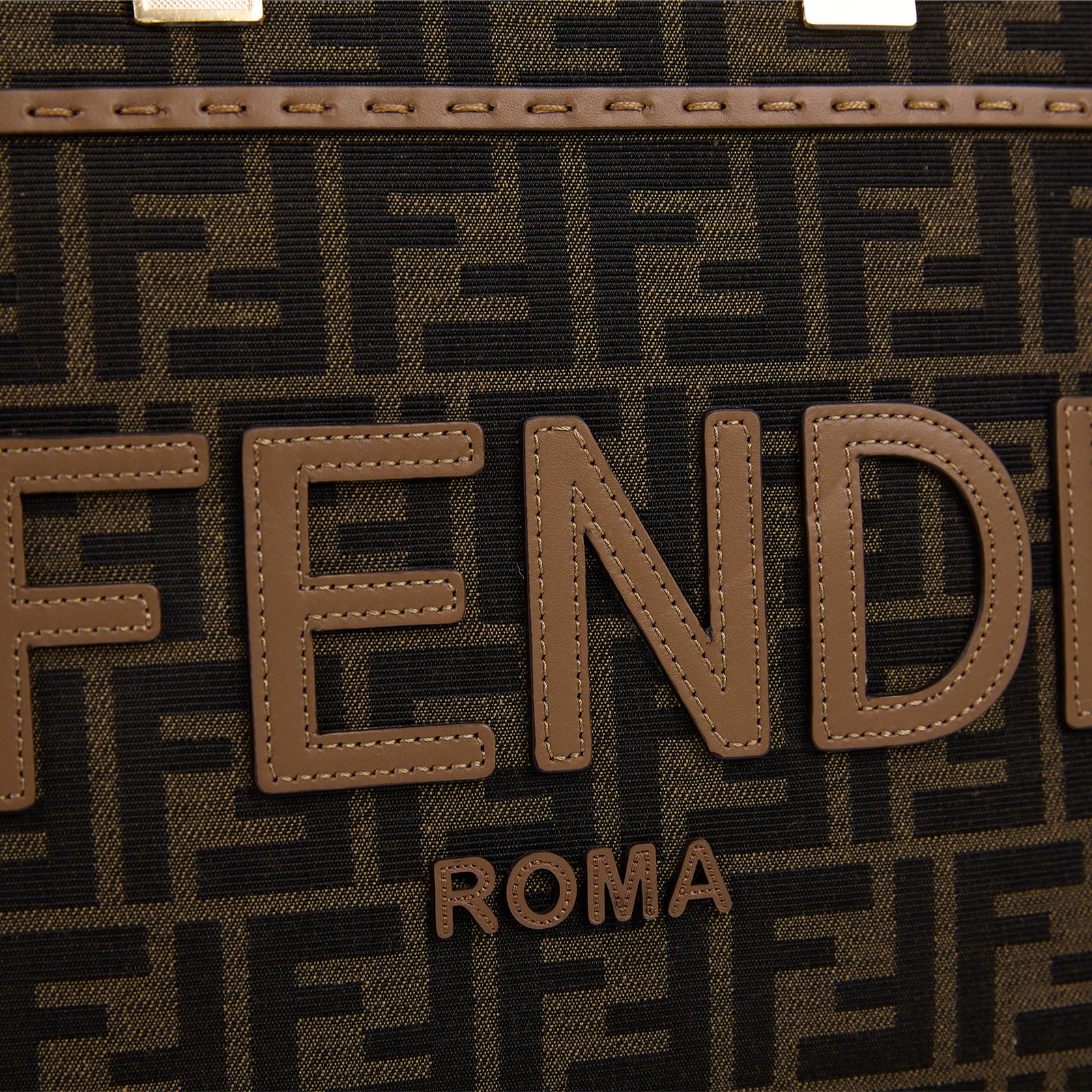 芬迪 FENDI Sunshine 小號托特包 8BH394ALVY 深棕FF帆布SUNSHINE 小型款 防塵袋/購買證明正本