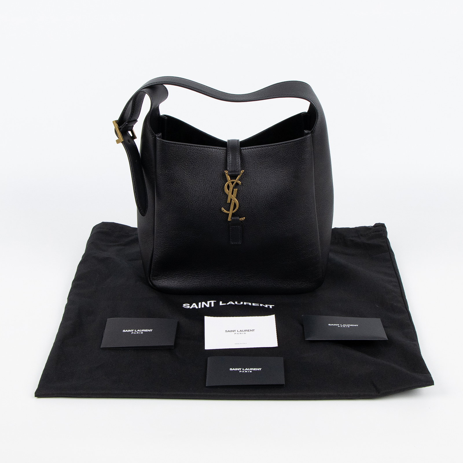 聖羅蘭 YSL SAINT LAURENT LE 5 À 7 小型 粒面皮革 柔軟 手袋 手提包 713938AAAUQ  防塵袋