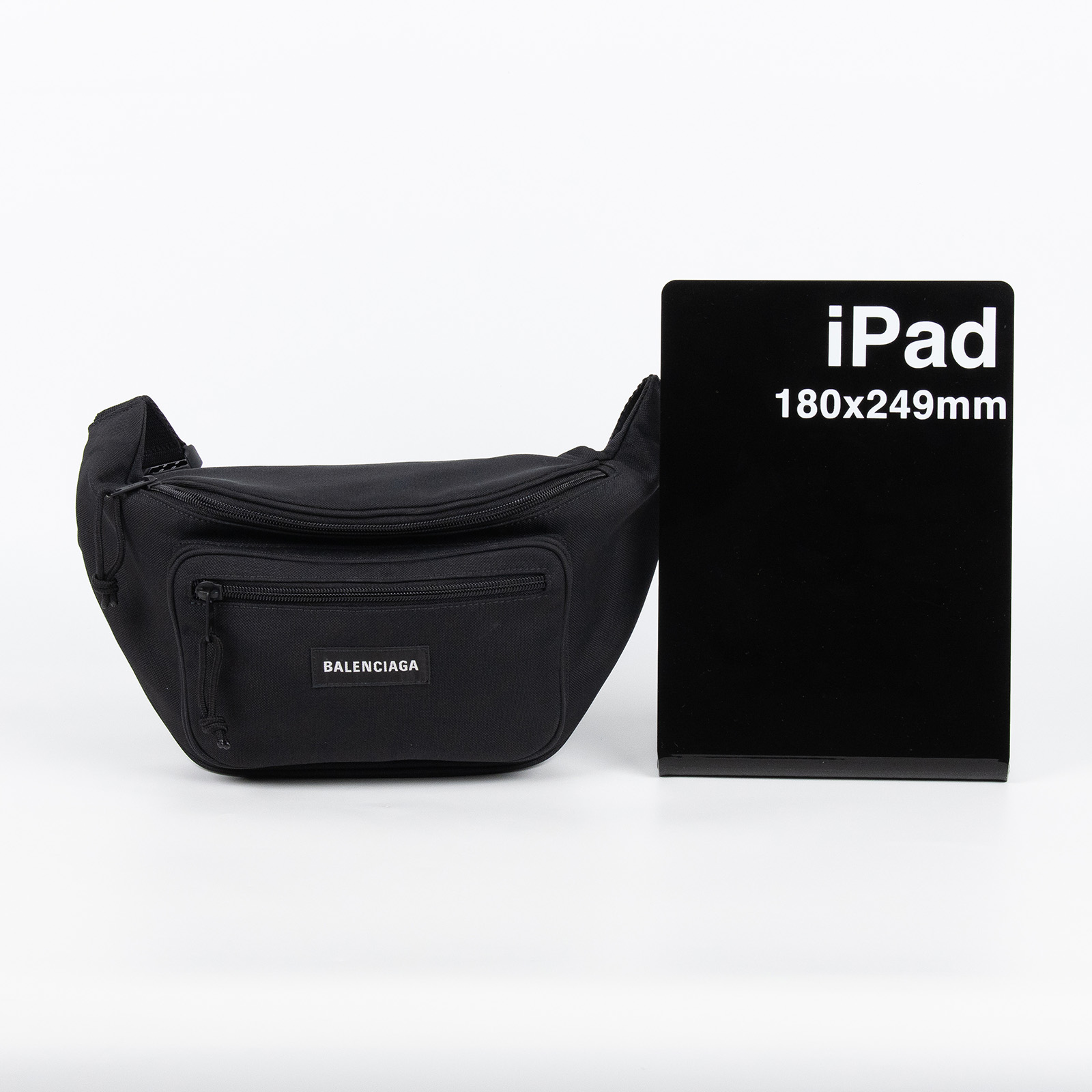 巴黎世家 BALENCIAGA Explorer 腰包 4823892JMF7 黑尼龍腰包 防塵袋/購買證明正本