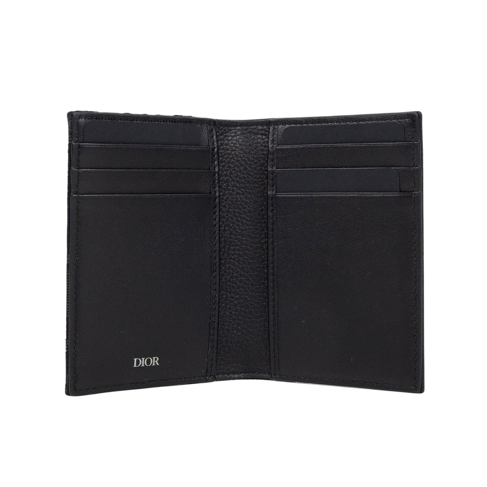 迪奧 CHRISTIAN DIOR Saddle 直式對折 卡夾 2ADCH169YKS 黑SADDLE 帆布拚皮革卡包 原廠盒子/防塵袋