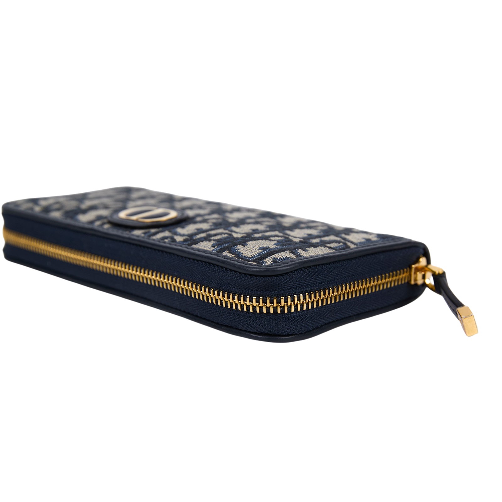 迪奧 CHRISTIAN DIOR 30 Montaigne Voyageur 錢包 長夾 S2094UTZQ 藍OBLIQUE CD長夾 原廠盒子/防塵袋