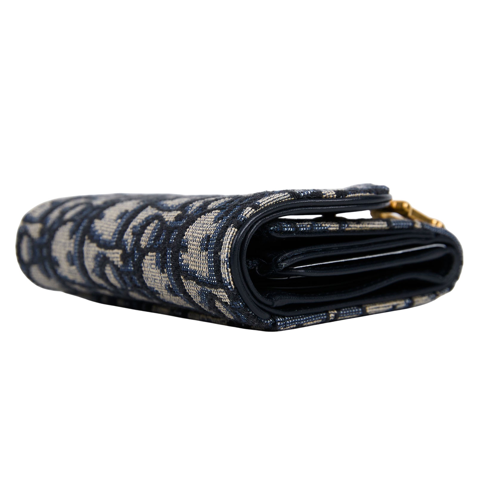 迪奧 CHRISTIAN DIOR Saddle Lotus 錢包 短夾 緹花 S5652CTZQ  原廠盒子/防塵袋