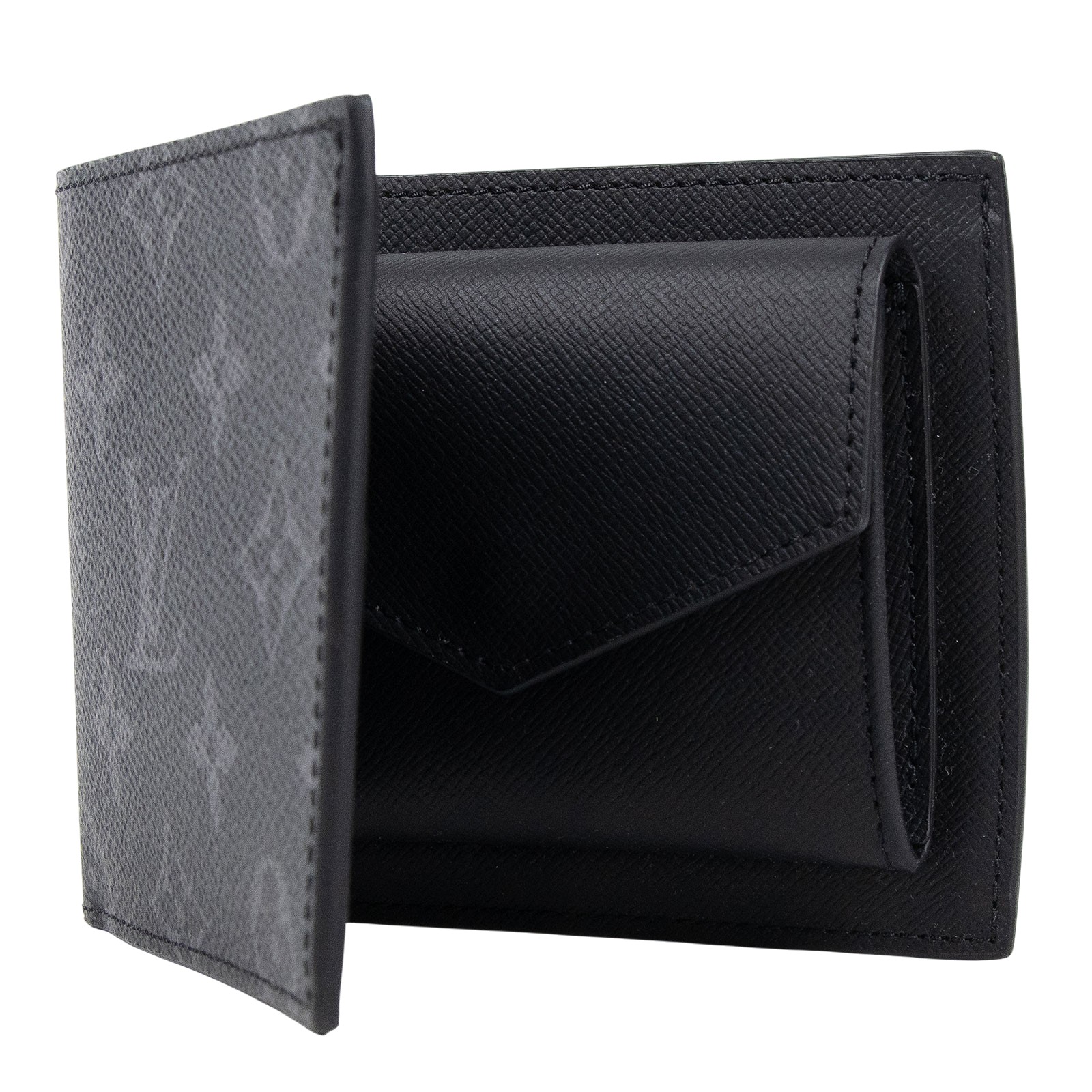 路易威登 LOUIS VUITTON Marco 錢包 短夾 老花 Monogram 零錢袋 雙折 黑色 M62545 晶片款 黑原花Marco短夾 原廠盒子