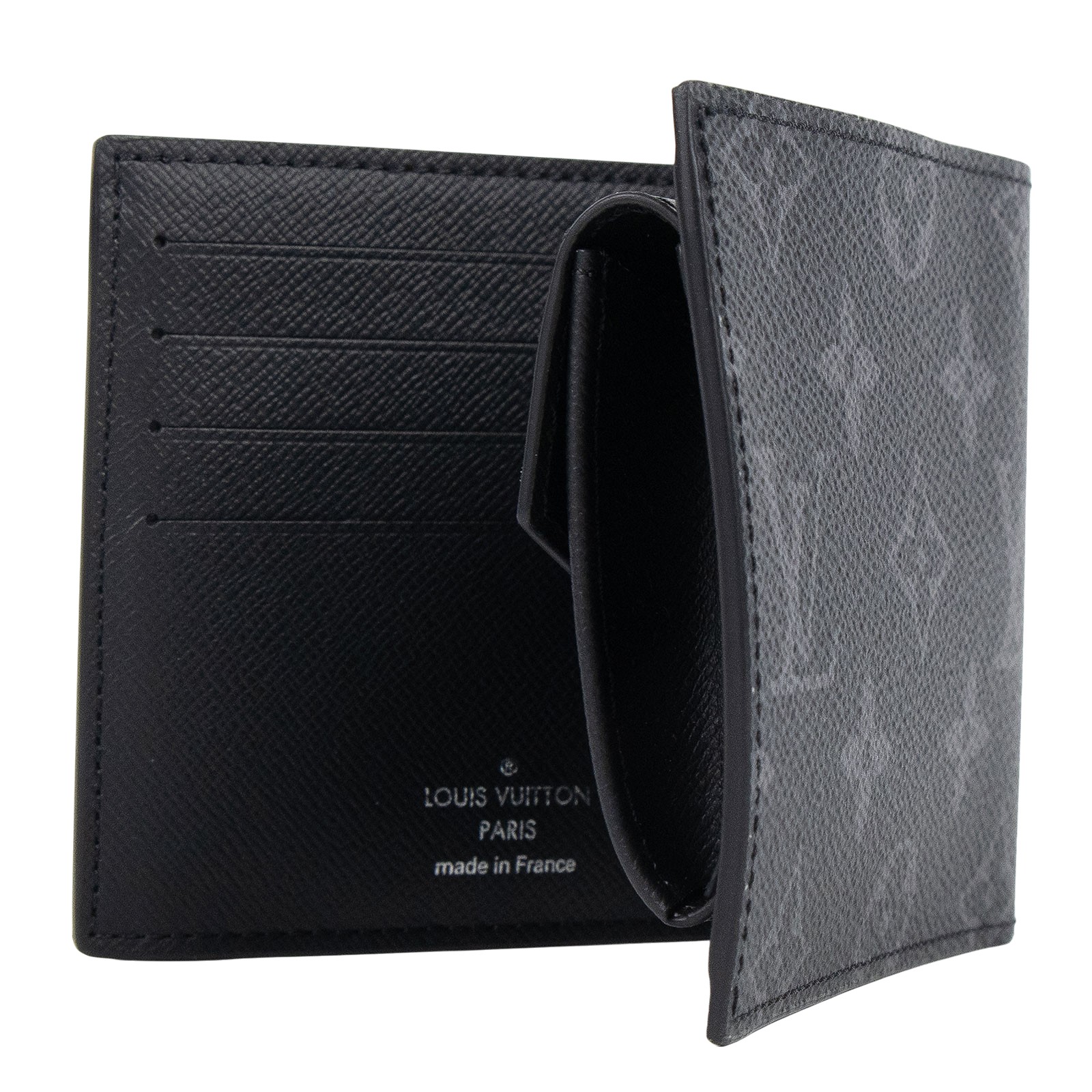 路易威登 LOUIS VUITTON Marco 錢包 短夾 老花 Monogram 零錢袋 雙折 黑色 M62545 晶片款 黑原花Marco短夾 原廠盒子