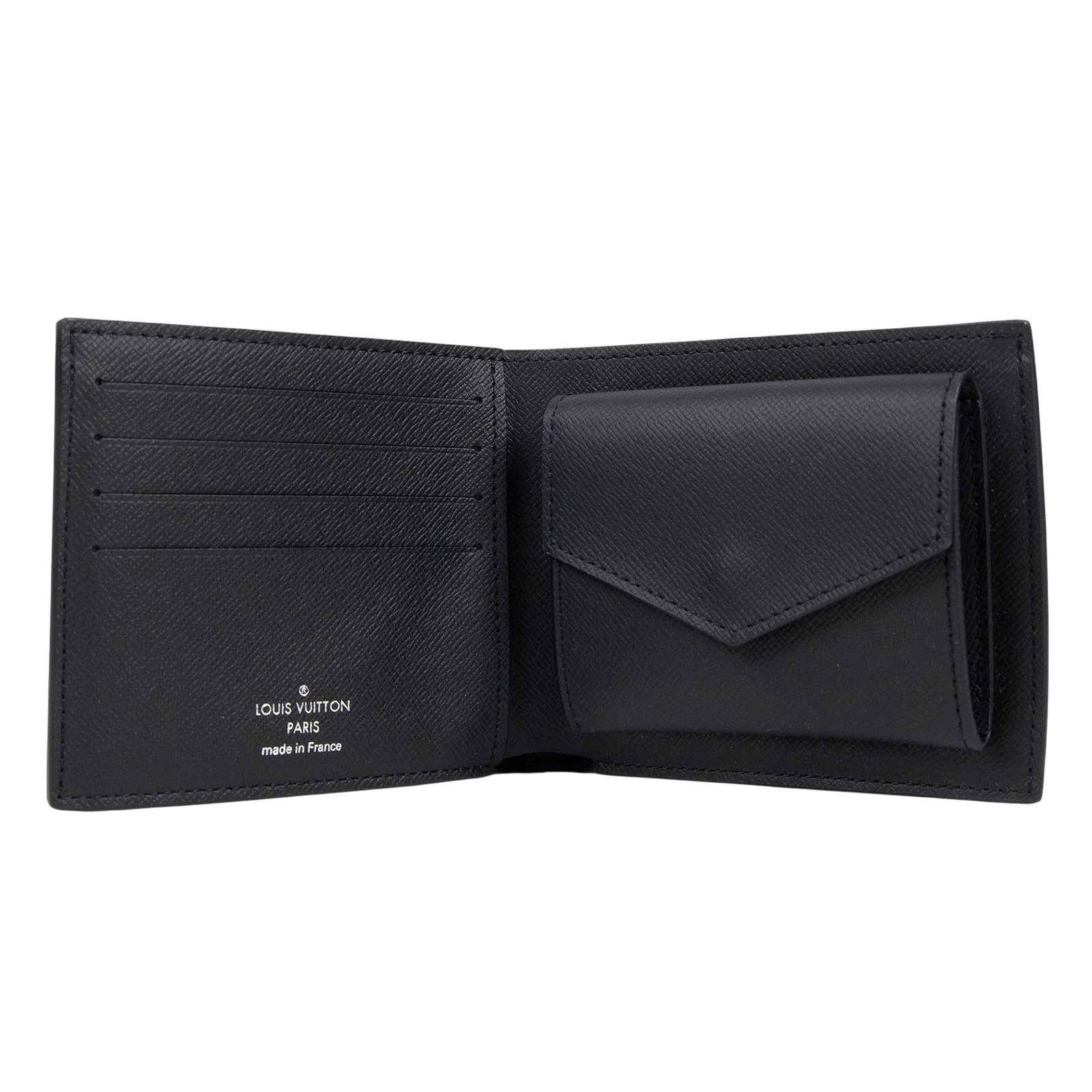 路易威登 LOUIS VUITTON Marco 錢包 短夾 老花 Monogram 零錢袋 雙折 黑色 M62545 晶片款 黑原花Marco短夾 原廠盒子