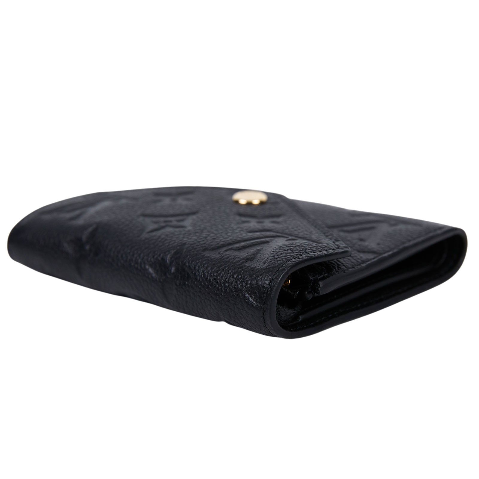 路易威登 LOUIS VUITTON Victorine 錢包 壓花牛皮 M64060 晶片款 黑原花壓紋Victorine三折短夾 原廠盒子/防塵袋