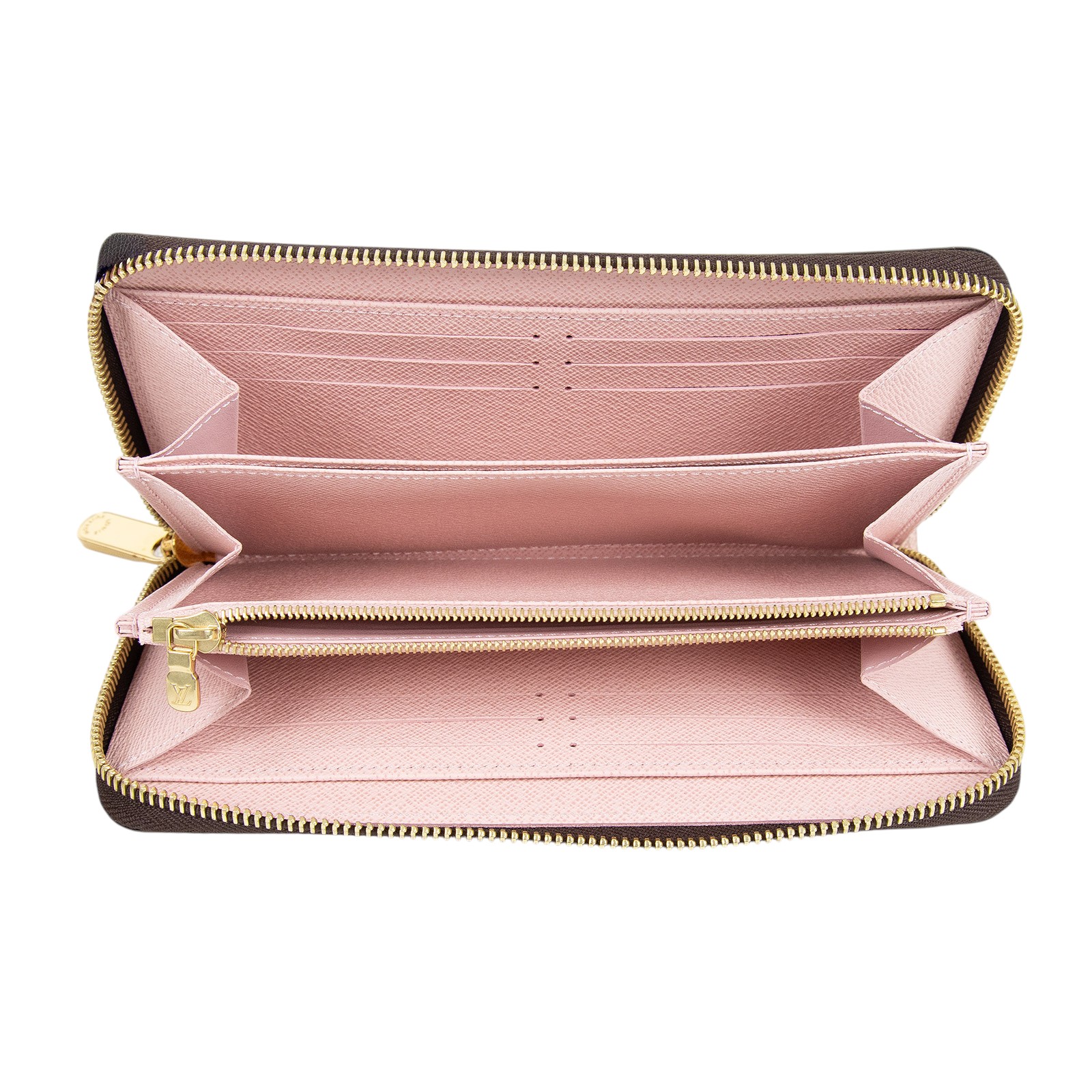 路易威登 LOUIS VUITTON 拉鏈錢包 Monogram帆布 芭蕾粉色 M41894 晶片款 原花內拼粉內拉鍊長夾 原廠盒子/防塵袋