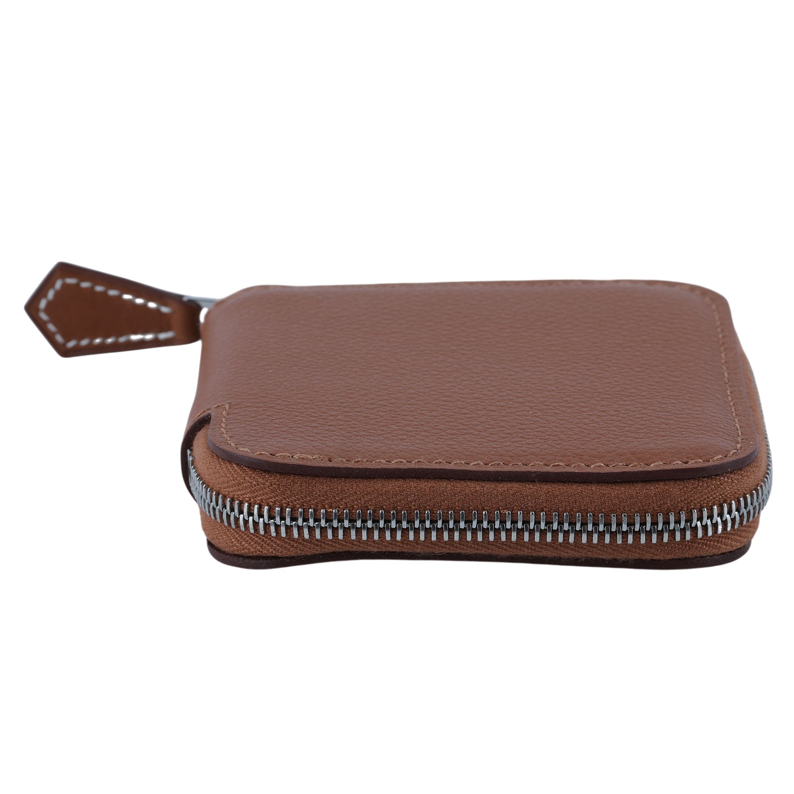 愛馬仕 Hermes SilkIn 拉鍊 絲巾 零錢包 銀色五金 金色 瑪薩拉茶色 粉筆白 H085884CKAA /W TS 006 AU  原廠盒子