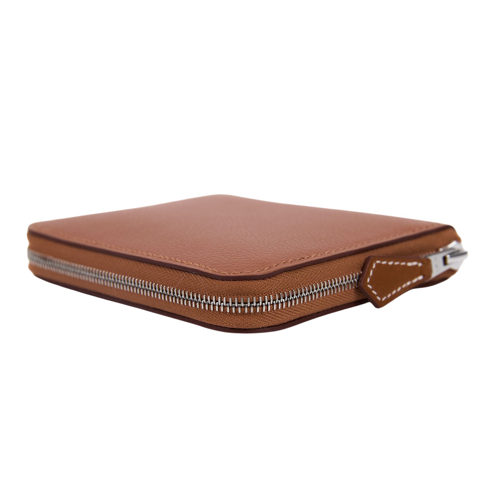 愛馬仕 Hermes SilkIn 拉鍊 絲巾 零錢包 銀色五金 金色 瑪薩拉茶色 粉筆白 H085884CKAA /B MZ 011 MS  原廠盒子