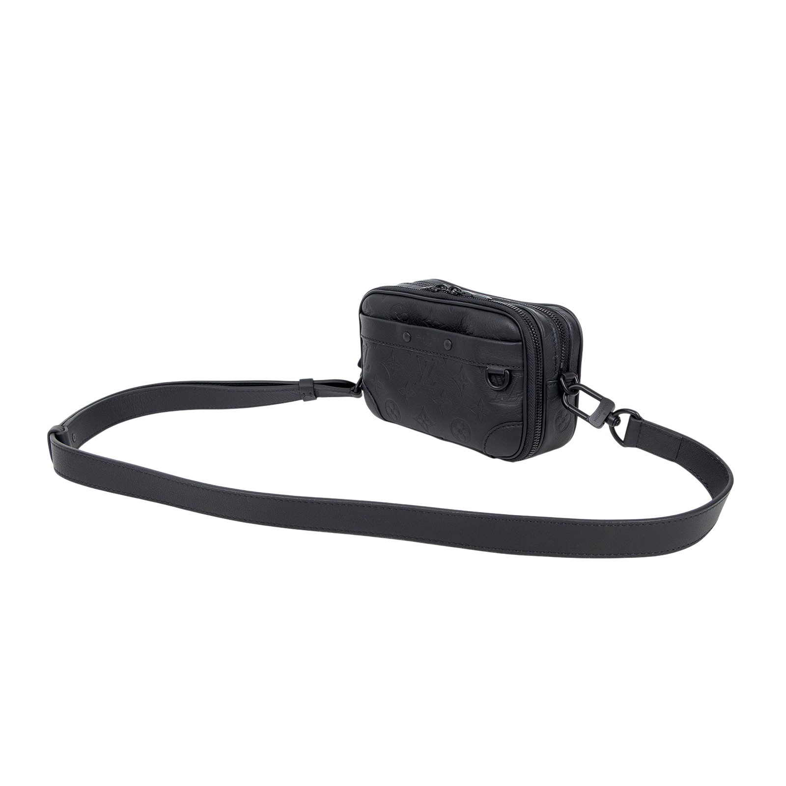 路易威登 LOUIS VUITTON Alpha 可穿戴式錢包 黑色 M82544 晶片款 黑原花ALPHA側背包 原廠盒子/防塵袋