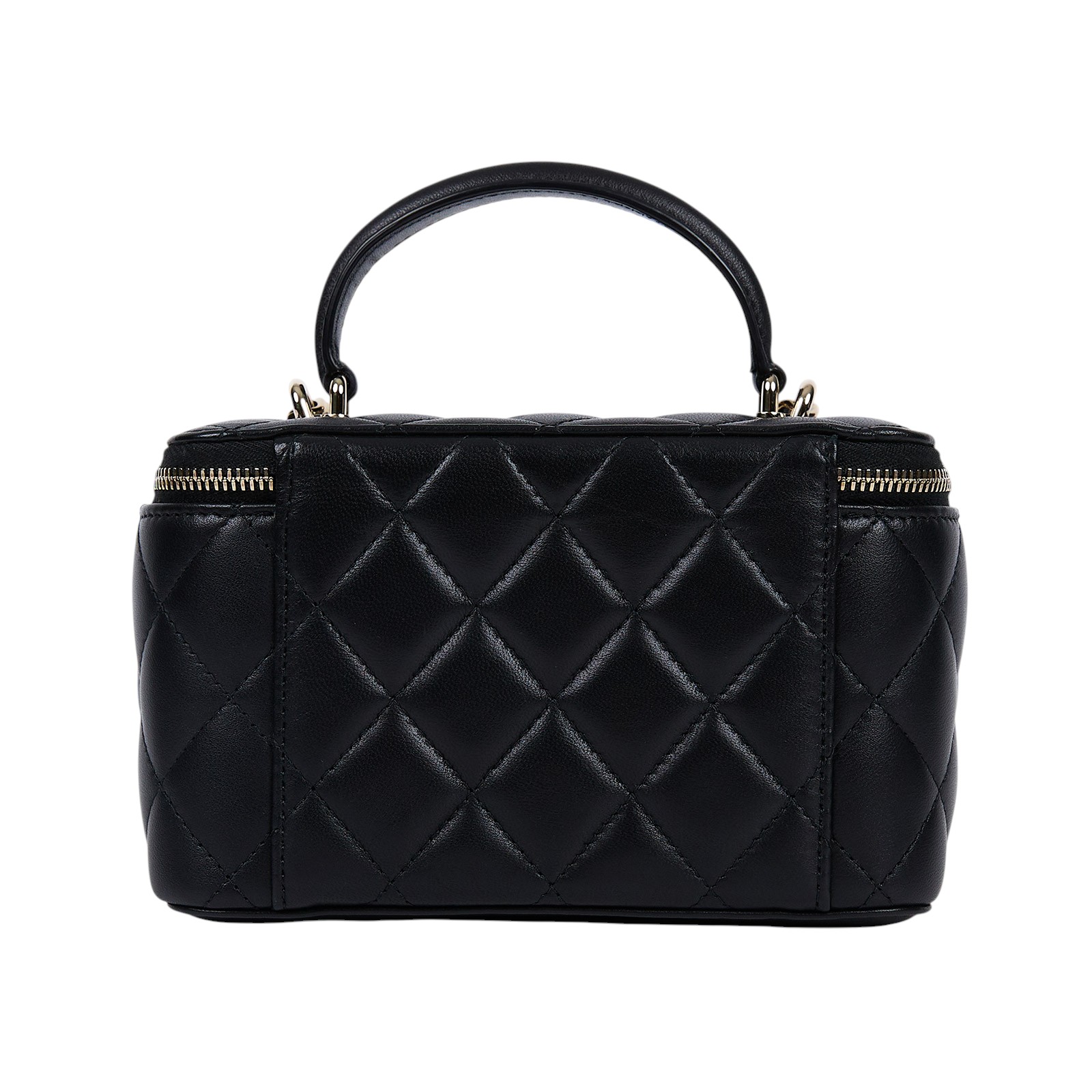 香奈兒 CHANEL Vanity Case 化妝箱 AP2199 B06660 晶片款 黑淡金羊化妝盒 防塵袋/原廠盒子/澳洲購買證明影本