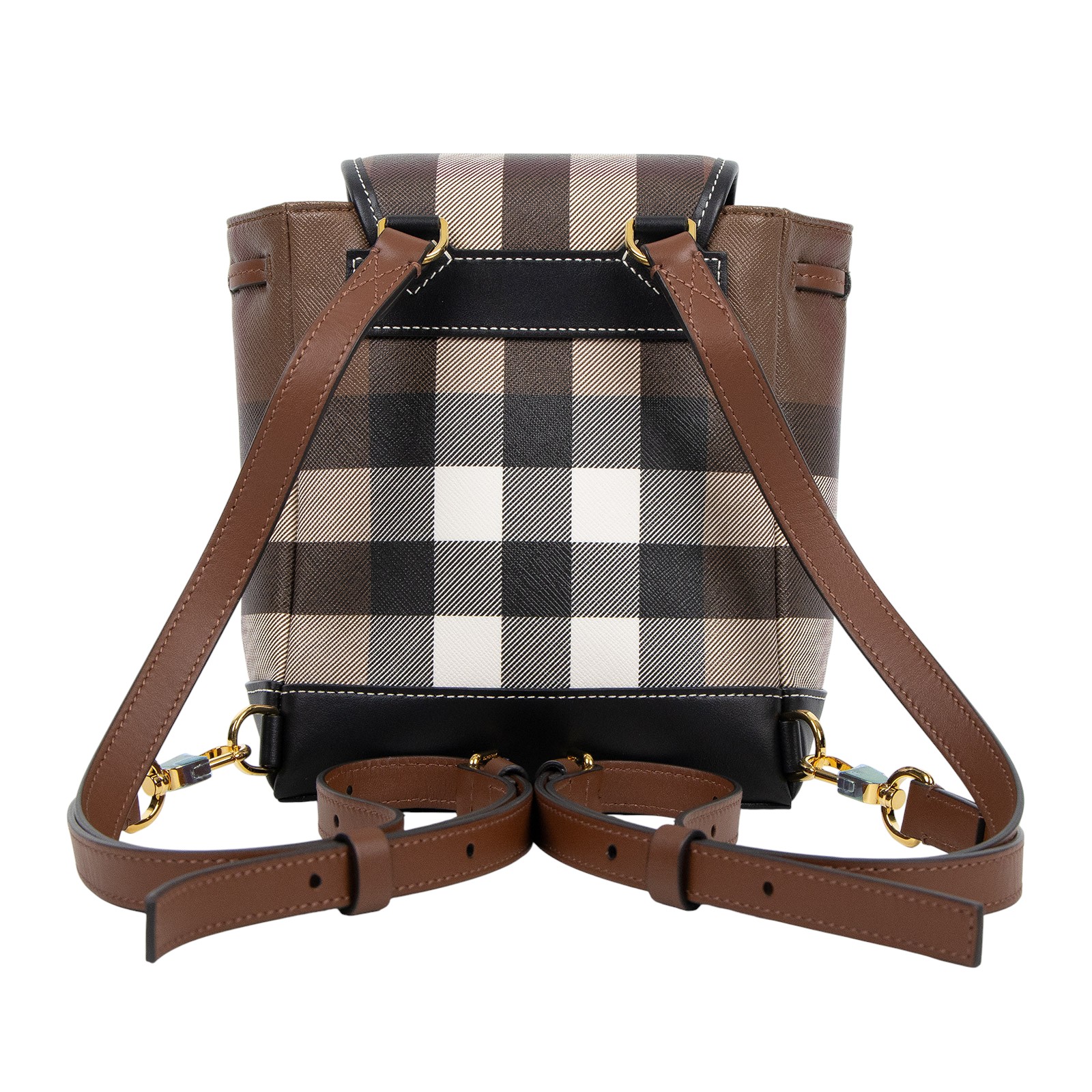 博柏利 BURBERRY Micro 後背包 80584691 經典格紋帆布迷你後背包 防塵袋/購買證明正本