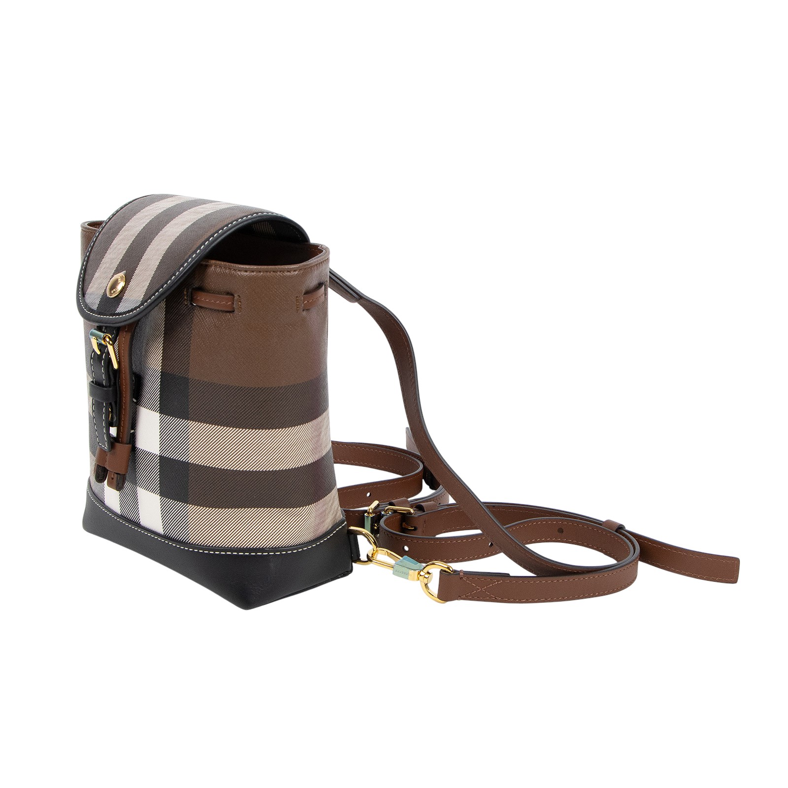 博柏利 BURBERRY Micro 後背包 80584691 經典格紋帆布迷你後背包 防塵袋/購買證明正本