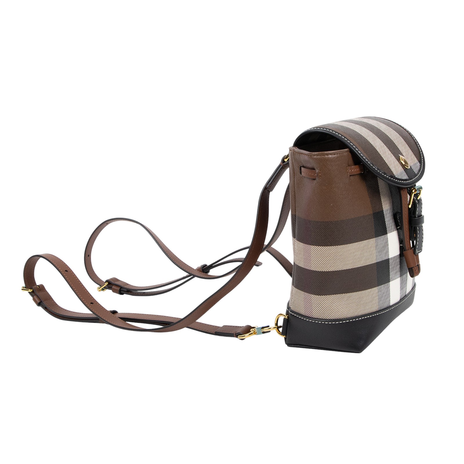 博柏利 BURBERRY Micro 後背包 80584691 經典格紋帆布迷你後背包 防塵袋/購買證明正本