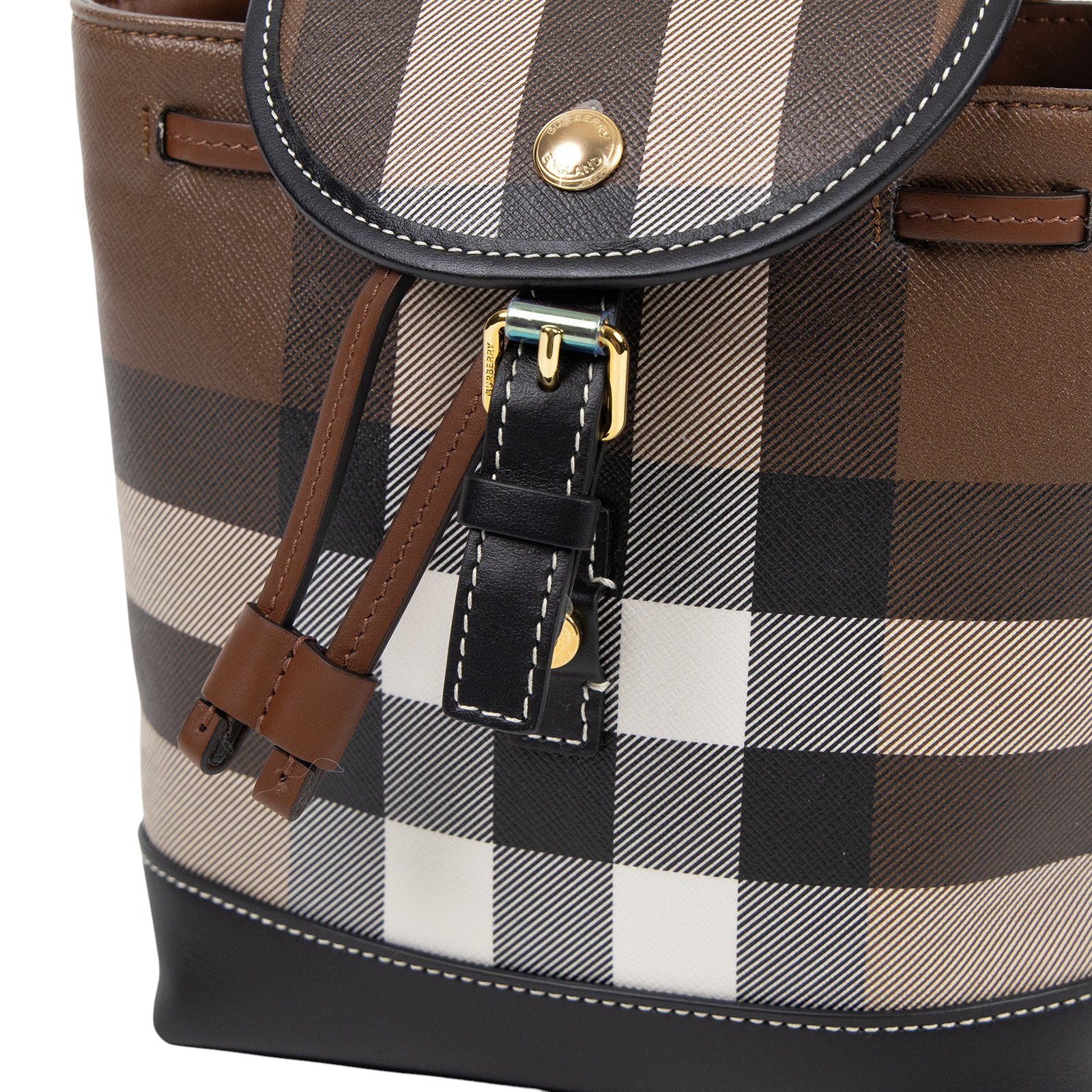 博柏利 BURBERRY Micro 後背包 80584691 經典格紋帆布迷你後背包 防塵袋/購買證明正本