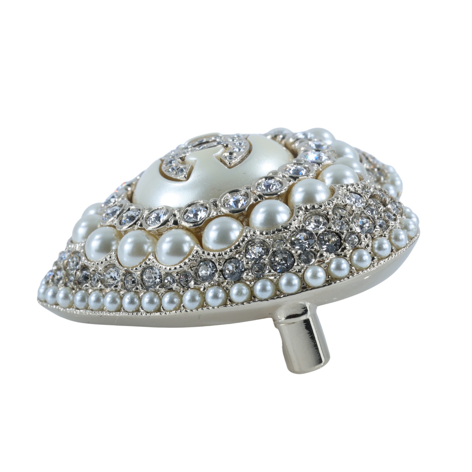 香奈兒 CHANEL CC 珍珠 胸針 L22B 愛心珍珠胸針 原廠盒子/防塵袋