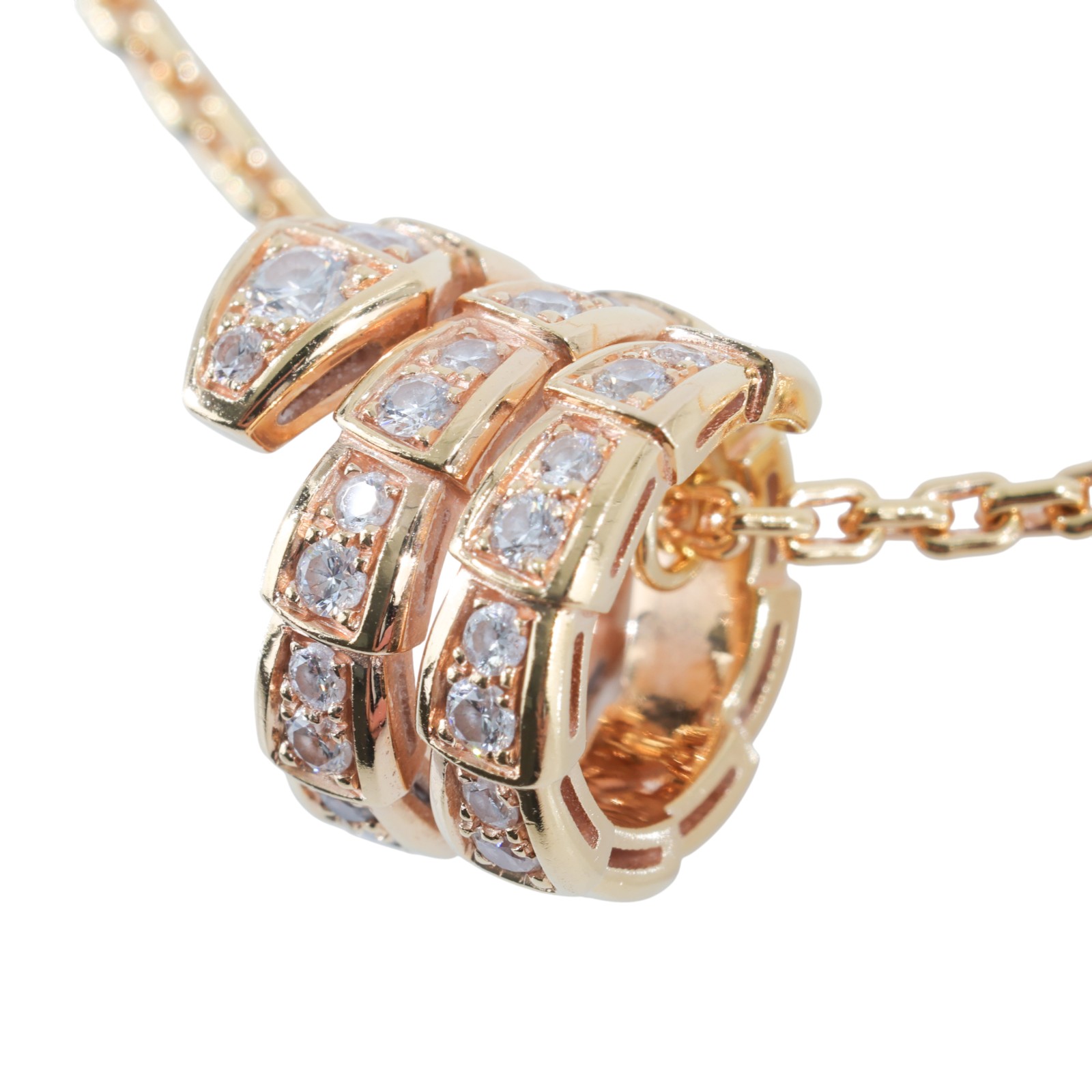 寶格麗 BVLGARI Serpenti Viper 項鏈 357795 RG 帶鑽Serpenti Viper 項鏈 原廠盒子/保證卡