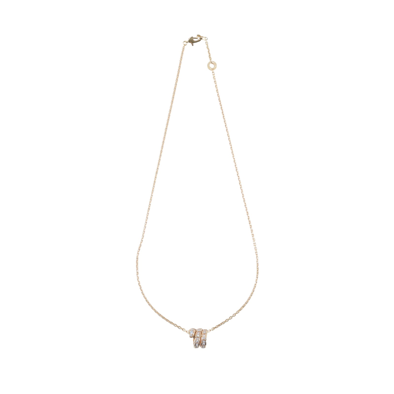 寶格麗 BVLGARI Serpenti Viper 項鏈 357795 RG 帶鑽Serpenti Viper 項鏈 原廠盒子/保證卡