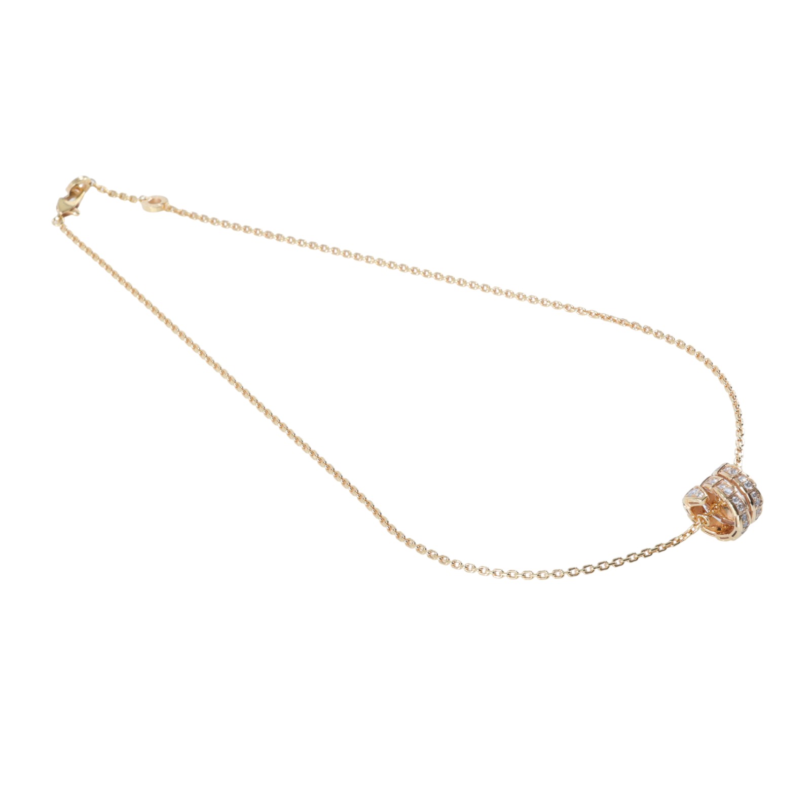 寶格麗 BVLGARI Serpenti Viper 項鏈 357795 RG 帶鑽Serpenti Viper 項鏈 原廠盒子/保證卡