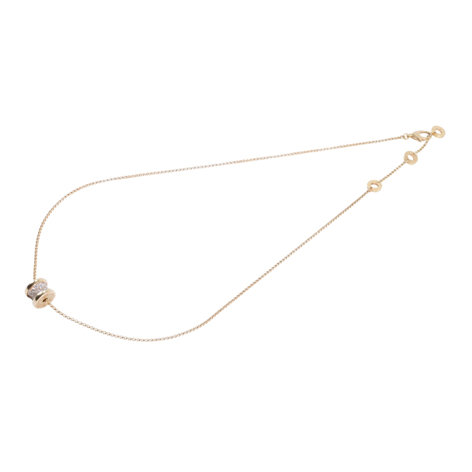 寶格麗 BVLGARI B.zero1 項鏈 351116 RG 帶鑽B.zero1 MINI 項鏈 原廠盒子/保證卡