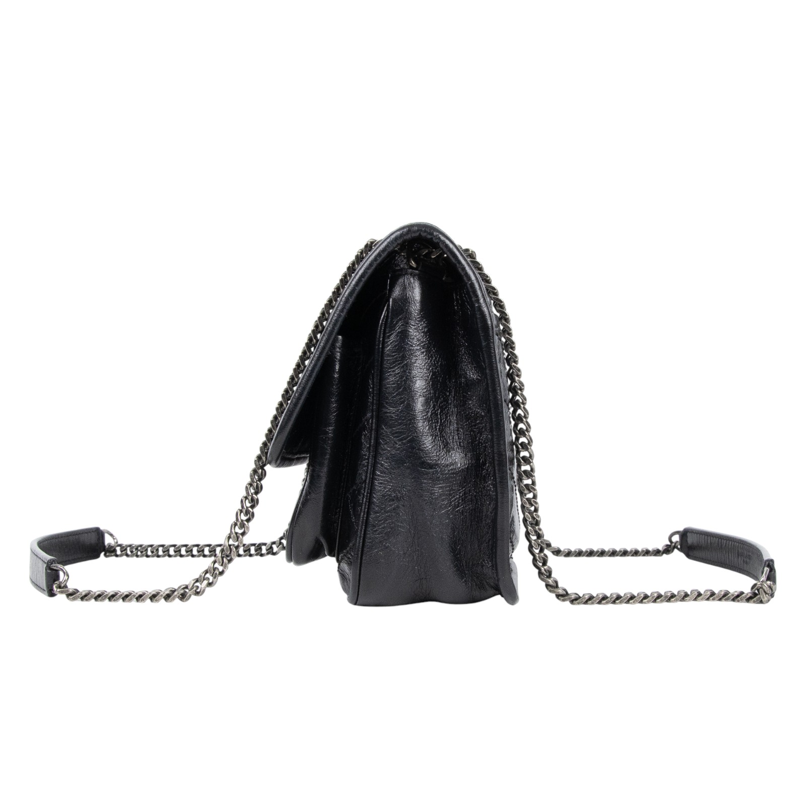 聖羅蘭 YSL SAINT LAURENT Niki 復古小牛皮 Baby 斜背 翻蓋包 6331600EN04 黑NIKI BABY 防塵袋