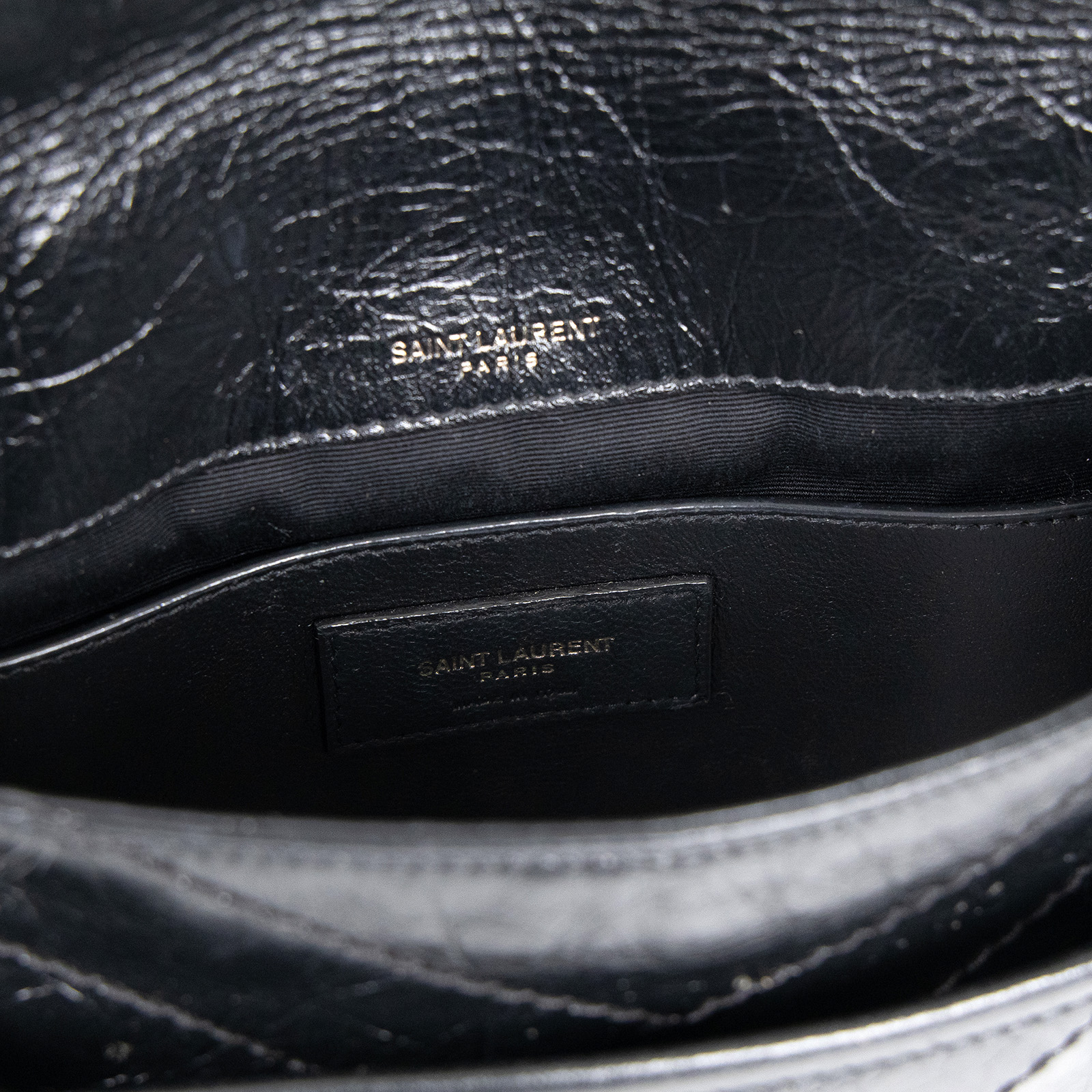 聖羅蘭 YSL SAINT LAURENT Niki 復古小牛皮 Baby 斜背 翻蓋包 6331600EN04 黑NIKI BABY 防塵袋