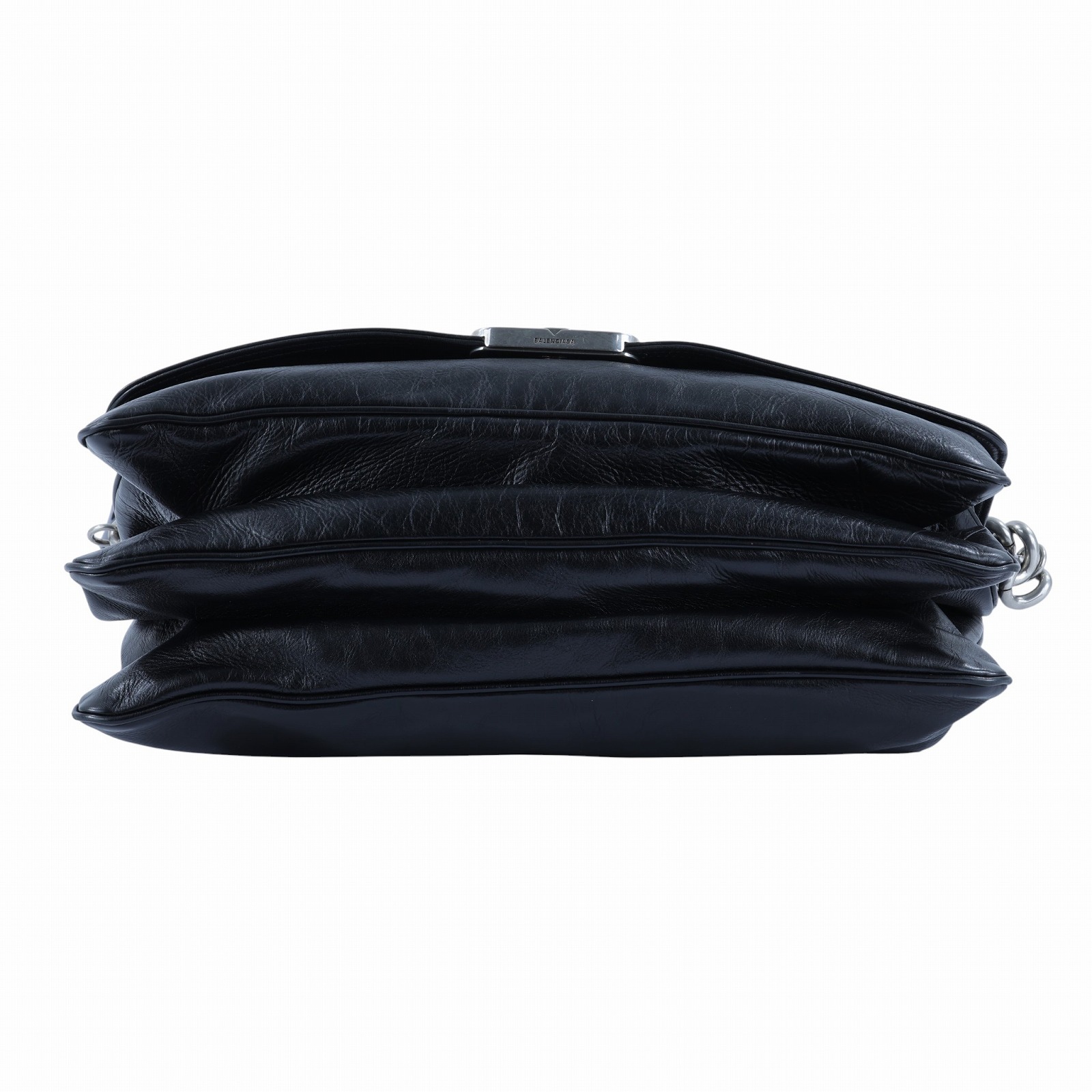 巴黎世家 BALENCIAGA BB soft 翻蓋 鏈袋包 大型 7484882AAI4 黑銀BB SOFT 防塵袋