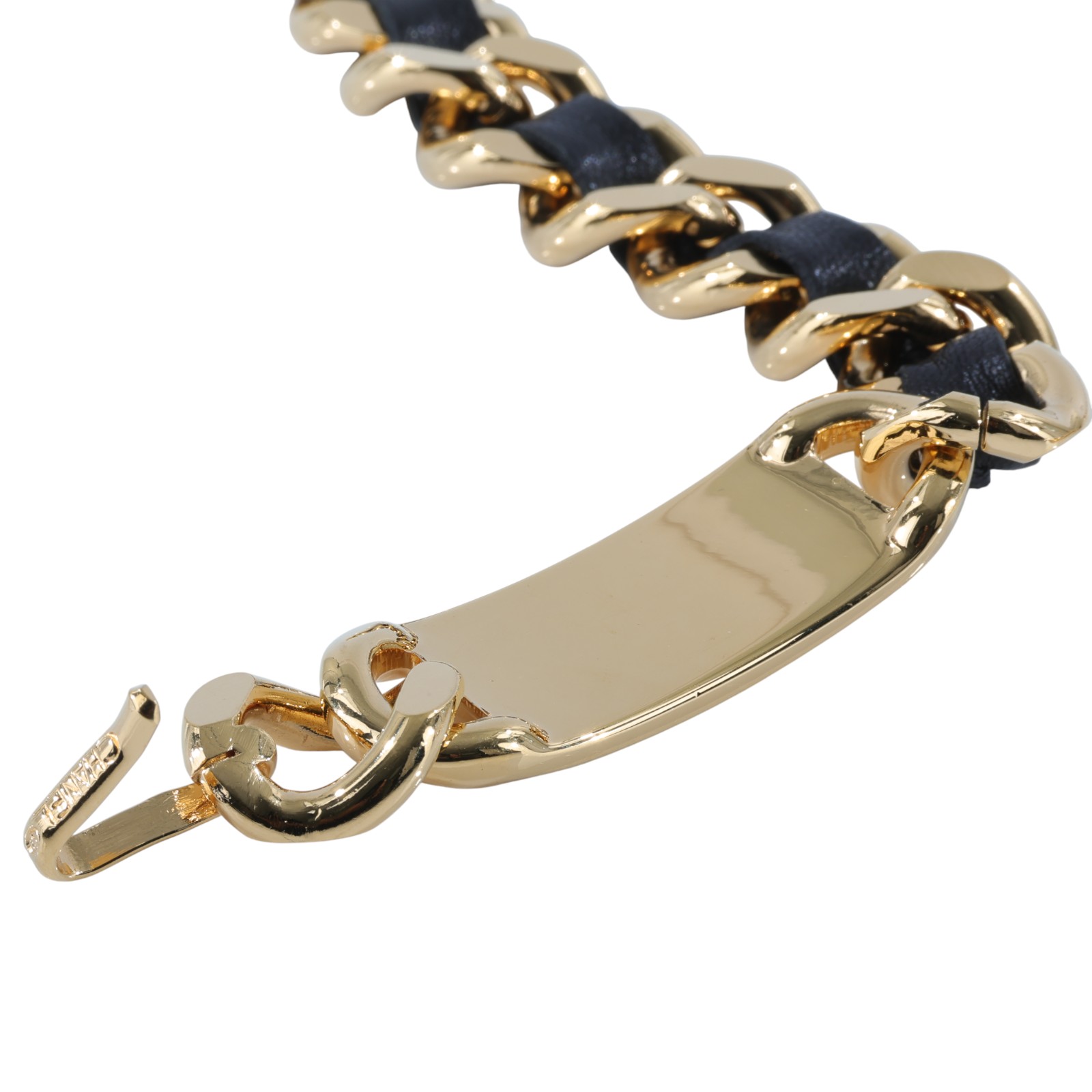 香奈兒 CHANEL CC 腰鍊  黑金31圓牌皮穿鍊腰鍊 原廠盒子