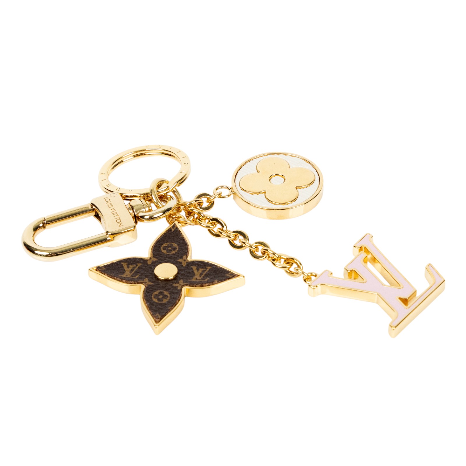 路易威登 LOUIS VUITTON Spring Street 包包吊飾鑰匙圈 M01187 Spring Street 包包吊飾兼鑰匙圈 原廠盒子/防塵袋