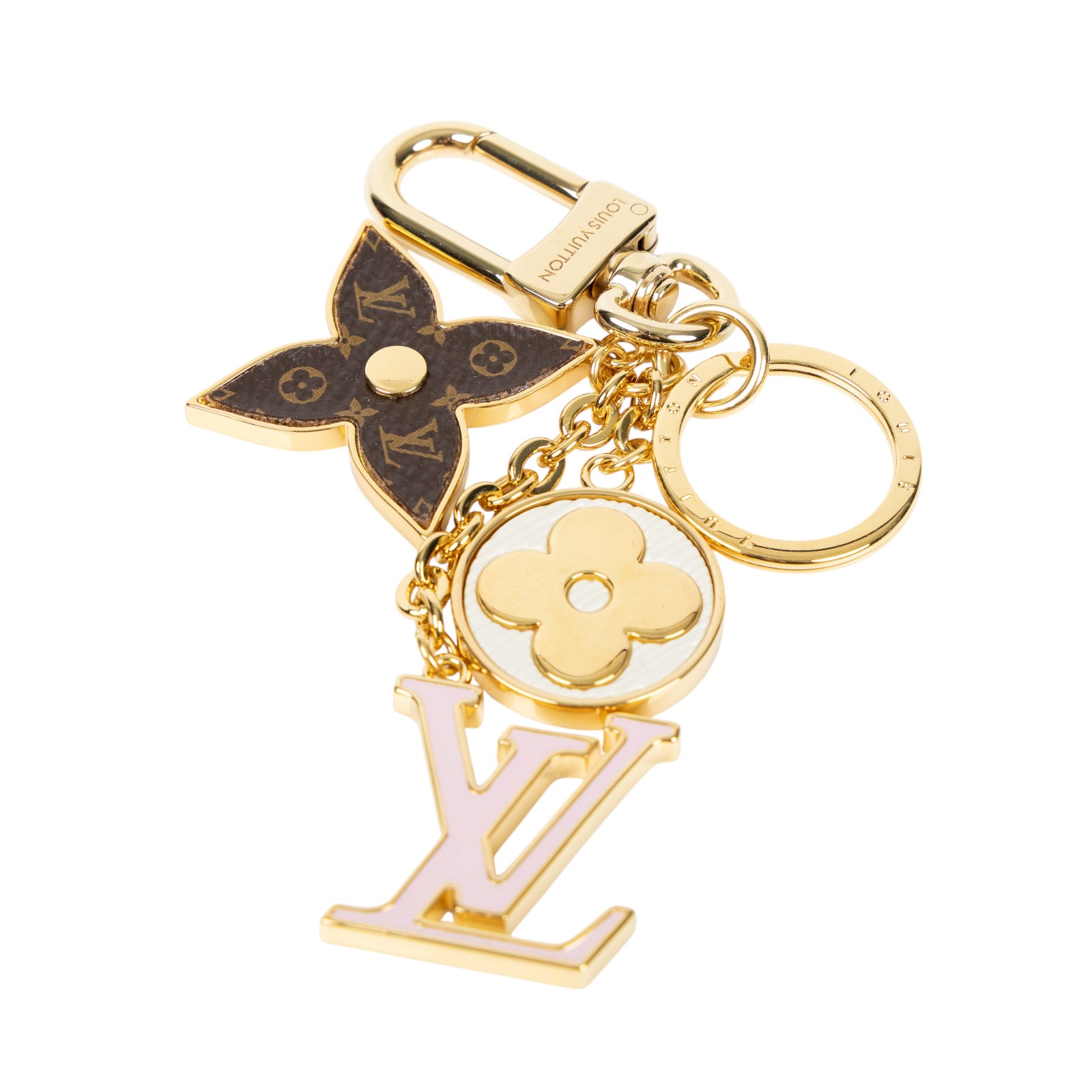 路易威登 LOUIS VUITTON Spring Street 包包吊飾鑰匙圈 M01187 Spring Street 包包吊飾兼鑰匙圈 原廠盒子/防塵袋