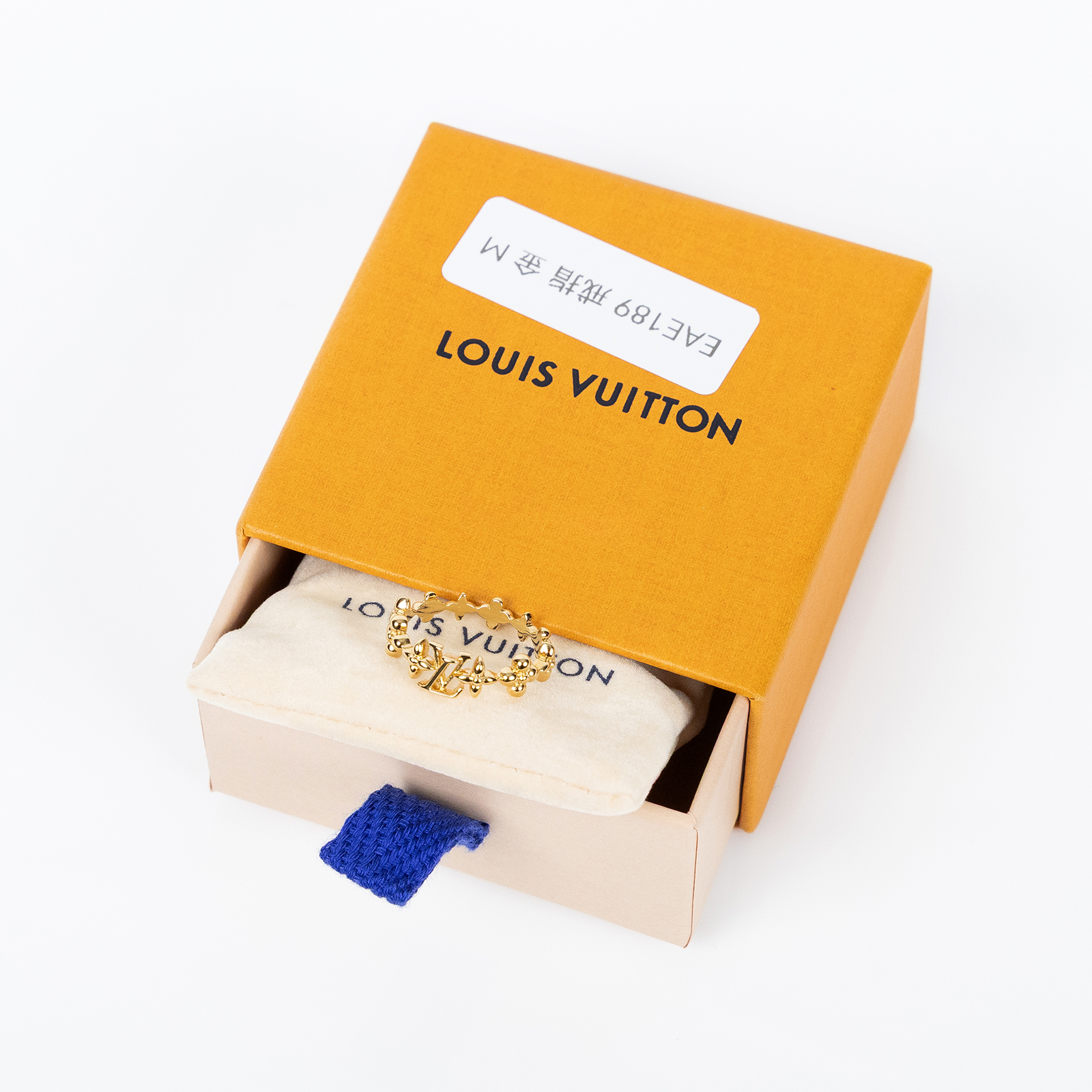 路易威登 LOUIS VUITTON BABY LOUIS 戒指 M1438S 金色BABY LOUIS 戒指#M 原廠盒子/防塵袋