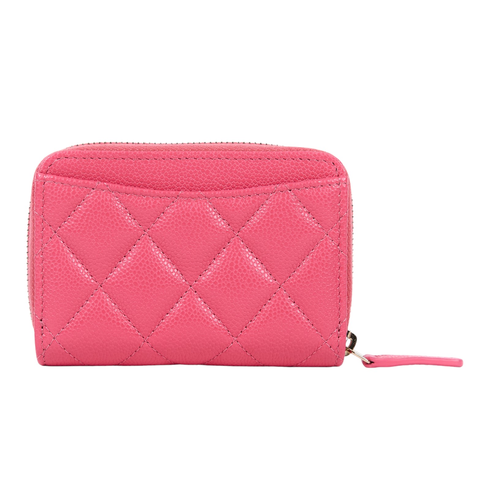 香奈兒 CHANEL 經典 拉鏈 零錢包 錢包 卡夾 AP0216 晶片款 桃粉淡金荔枝卡零錢包 原廠盒子/防塵袋