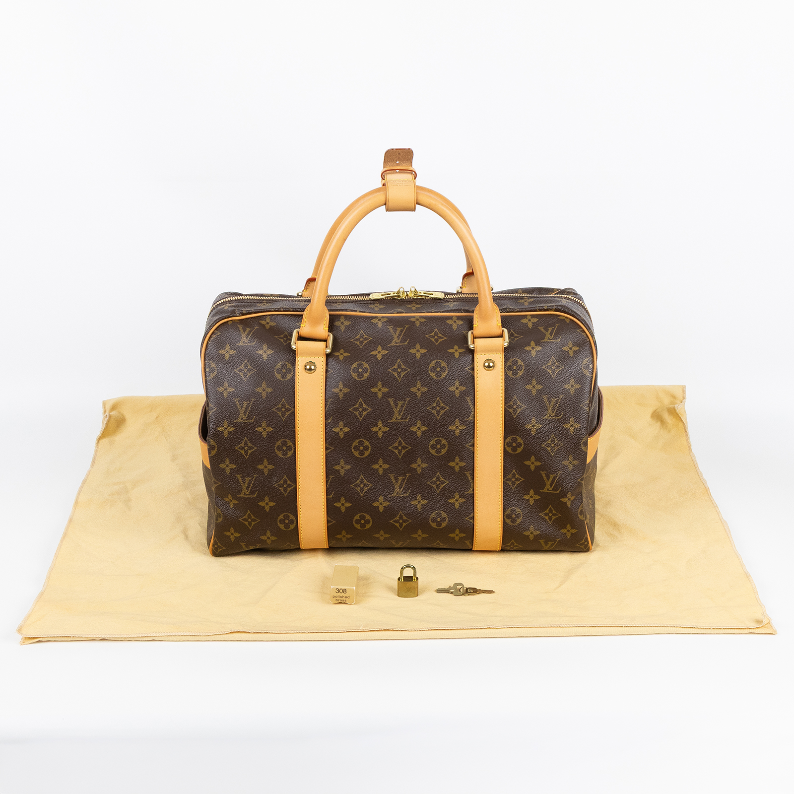 路易威登 LOUIS VUITTON Carryall 老花 手提包 行李包 M40074 原花手提行李包 釦環/鎖組/防塵袋