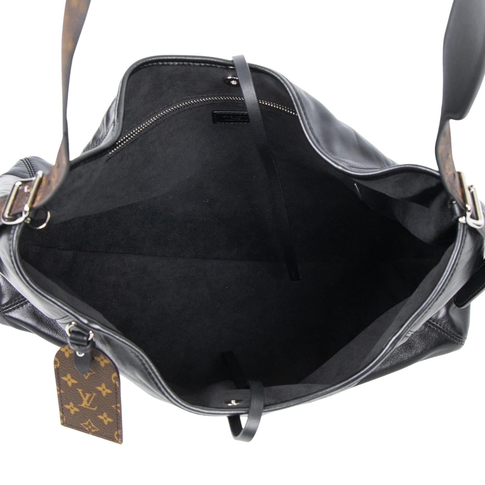 路易威登 LOUIS VUITTON CarryAll Vibe MM 手提 肩背包 黑色 M25143 晶片款  防塵袋/原廠盒子/購買證明正本