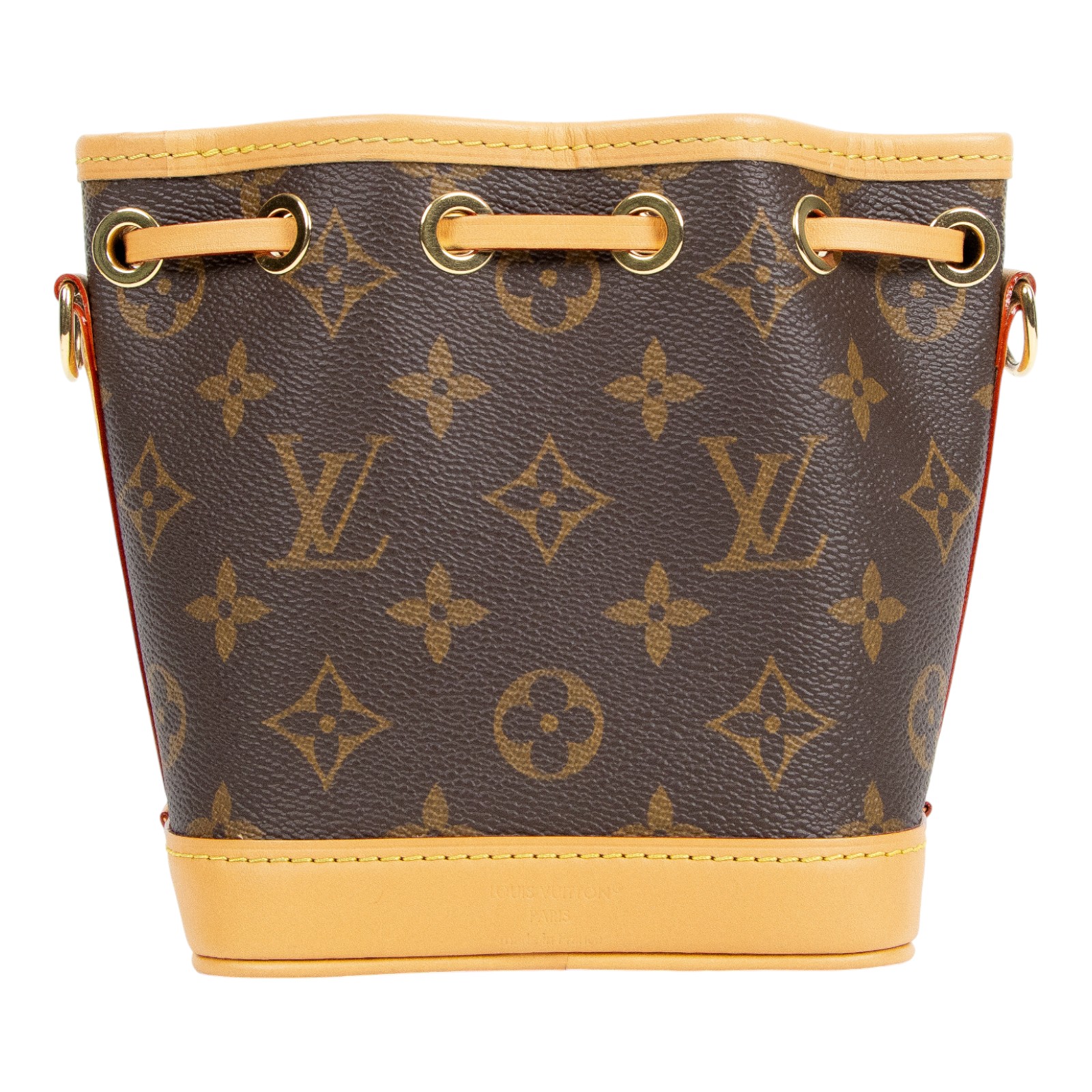 路易威登 LOUIS VUITTON Nano Noé 原花 束口水桶包 M81266 晶片款 原花NANO NOE 原廠盒子/防塵袋/背帶2