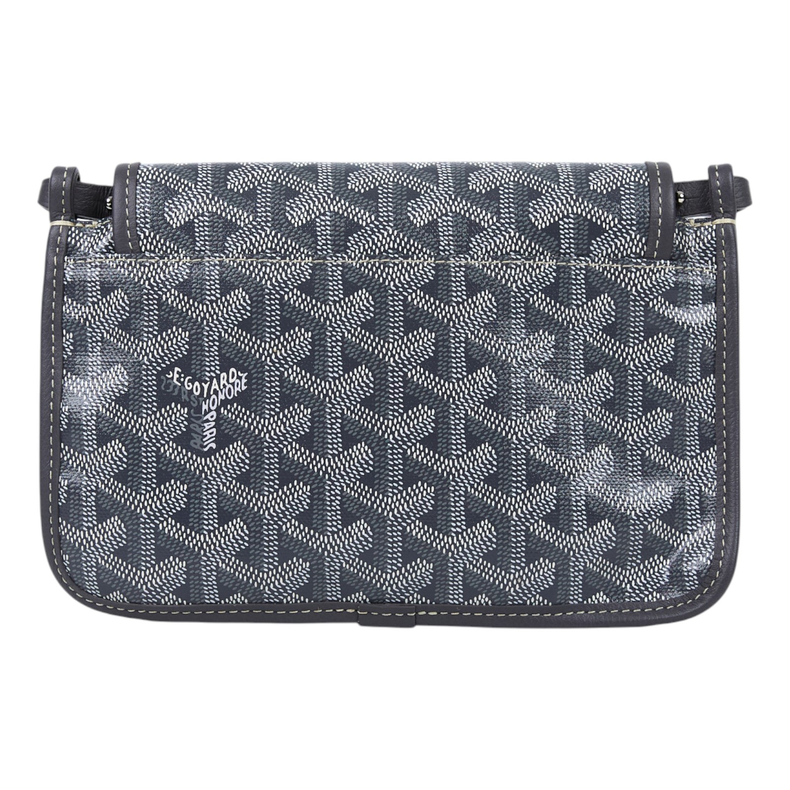 高雅德 GOYARD Plumet Pocket Wallet 肩背 隨身錢包 PLUMETPMLTY 灰PLUMET 防塵袋