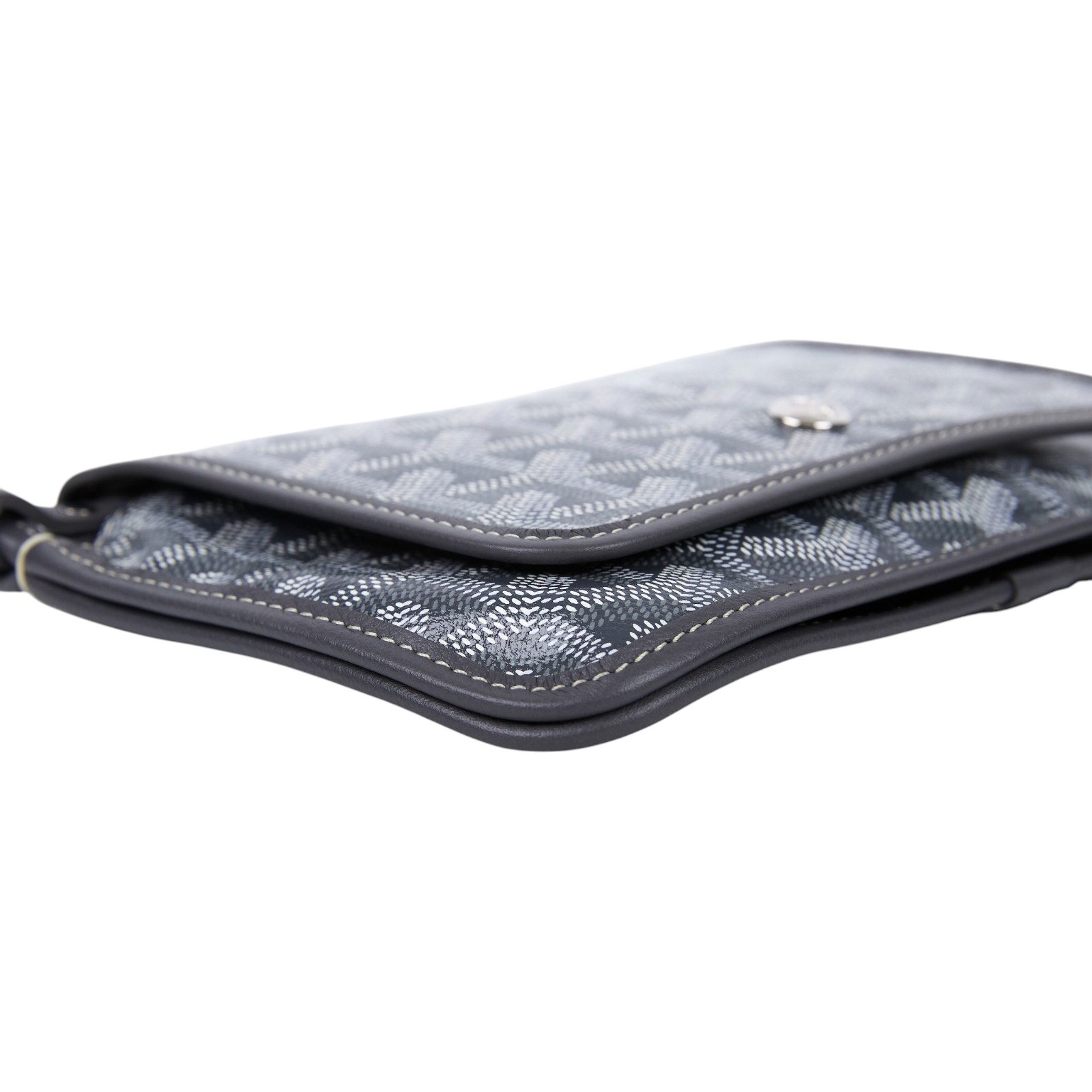 高雅德 GOYARD Plumet Pocket Wallet 肩背 隨身錢包 PLUMETPMLTY 灰PLUMET 防塵袋