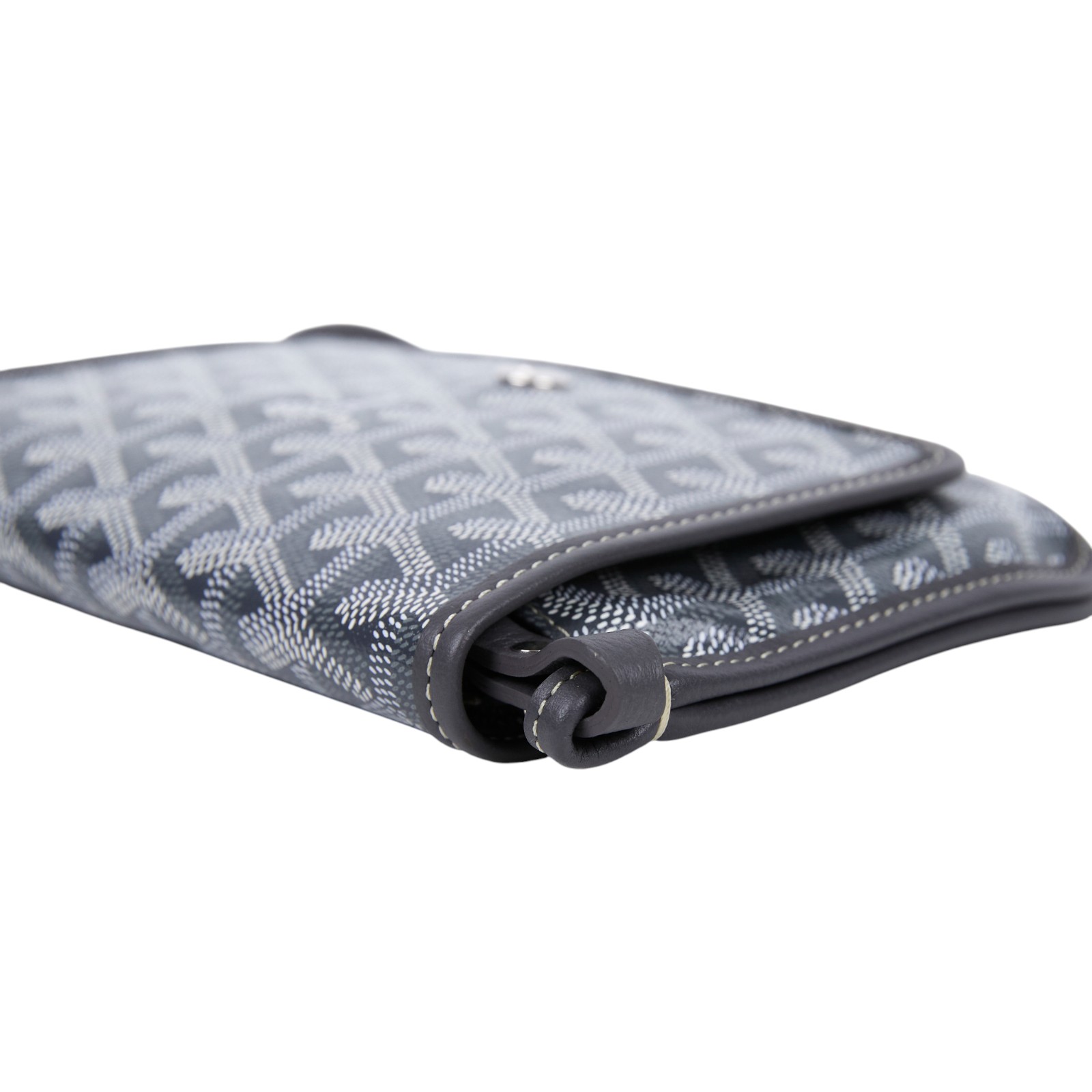 高雅德 GOYARD Plumet Pocket Wallet 肩背 隨身錢包 PLUMETPMLTY 灰PLUMET 防塵袋