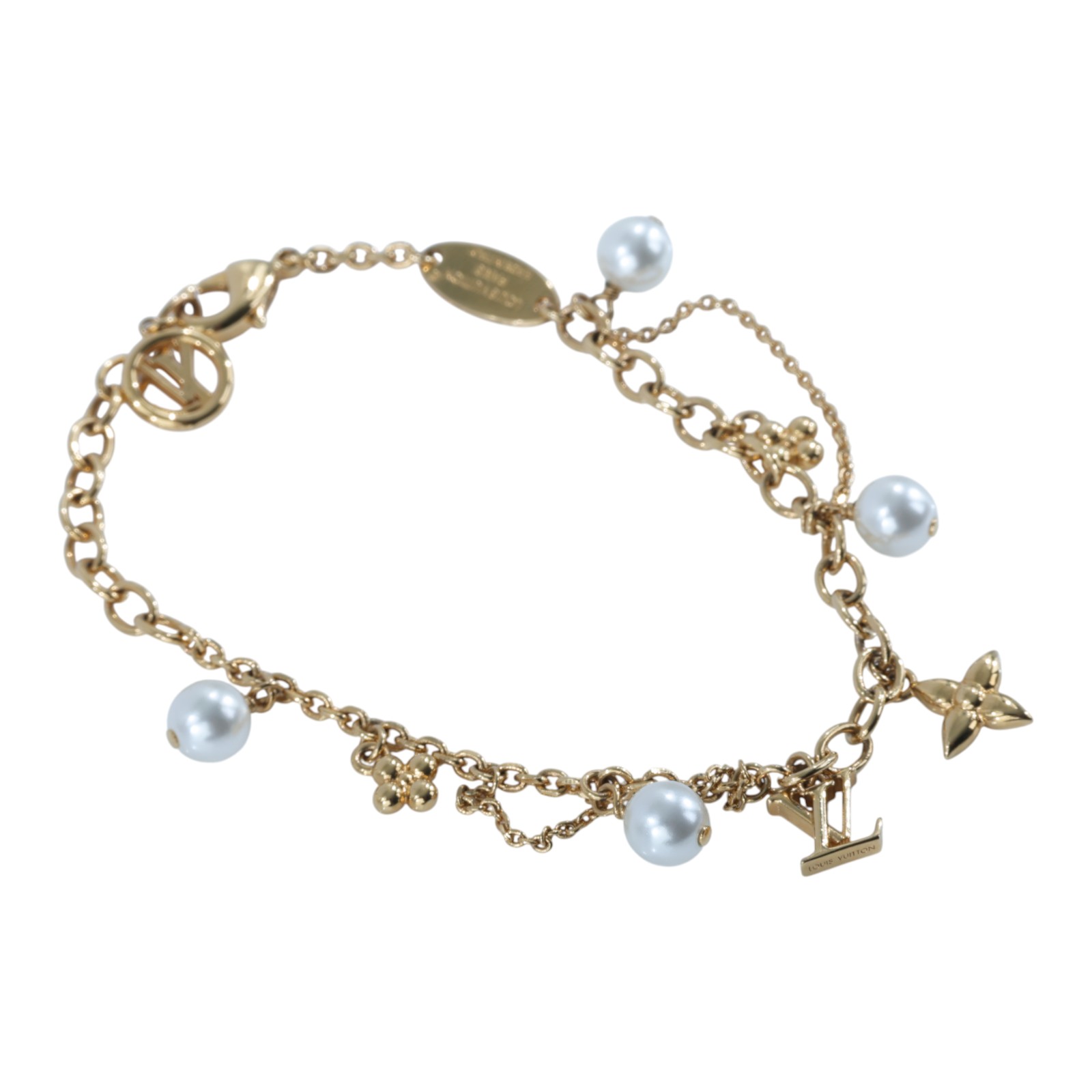 路易威登 LOUIS VUITTON Blooming Pearls 手鏈 M1684A 金Blooming Pearls手鏈 防塵袋