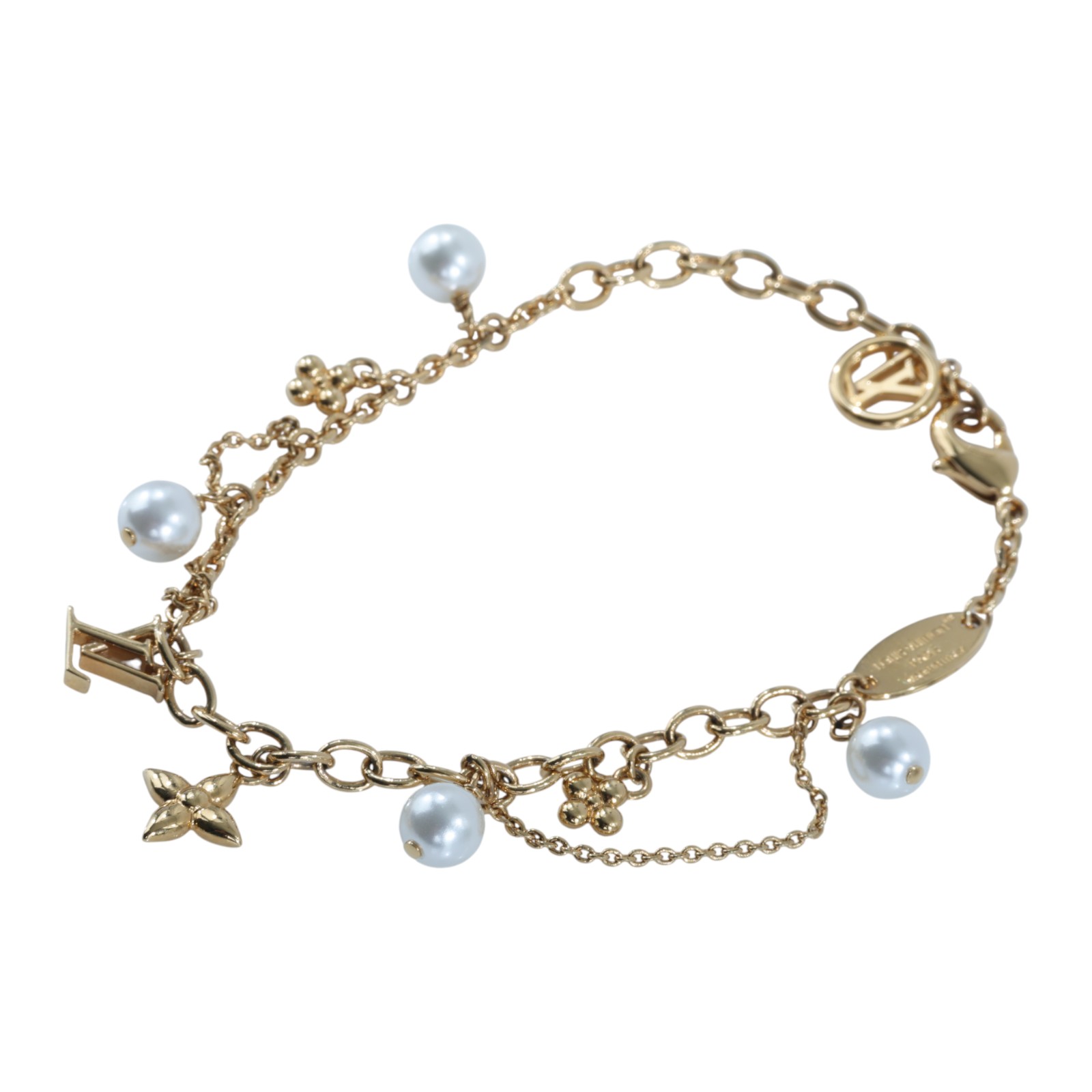 路易威登 LOUIS VUITTON Blooming Pearls 手鏈 M1684A 金Blooming Pearls手鏈 防塵袋