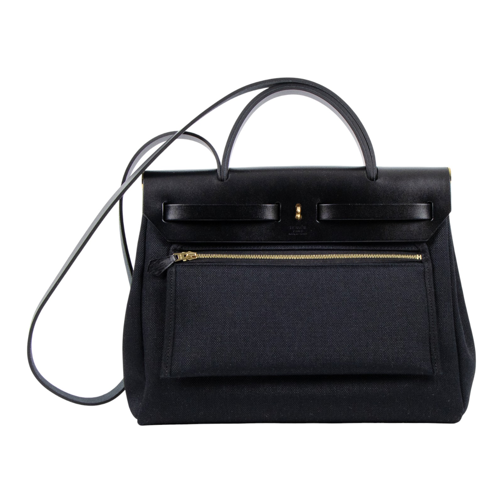 愛馬仕 Hermes Herbag Zip 31 HER31 K MN 004 KD K刻黑拚帆布HERBAG31 防塵袋/內袋/鎖組