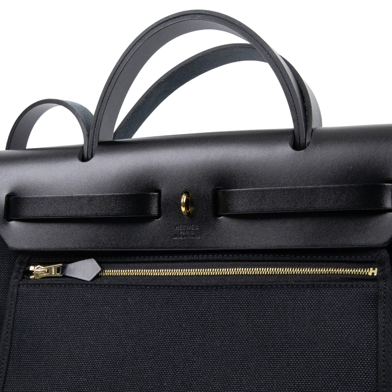 愛馬仕 Hermes Herbag Zip 31 HER31 K MN 004 KD K刻黑拚帆布HERBAG31 防塵袋/內袋/鎖組